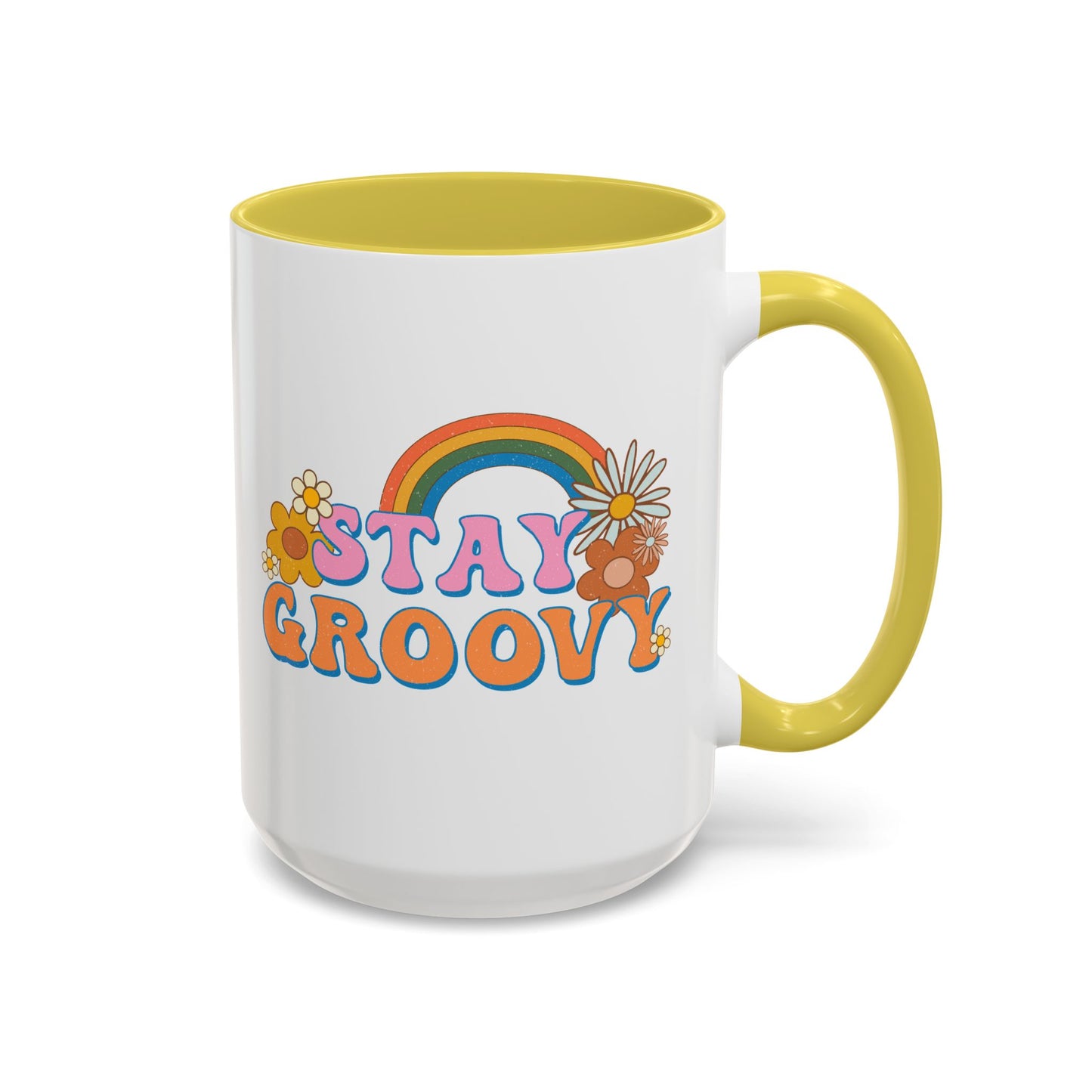 Stay Groovy Coffee Mug – Accent (11/15oz, 9 Colors)
