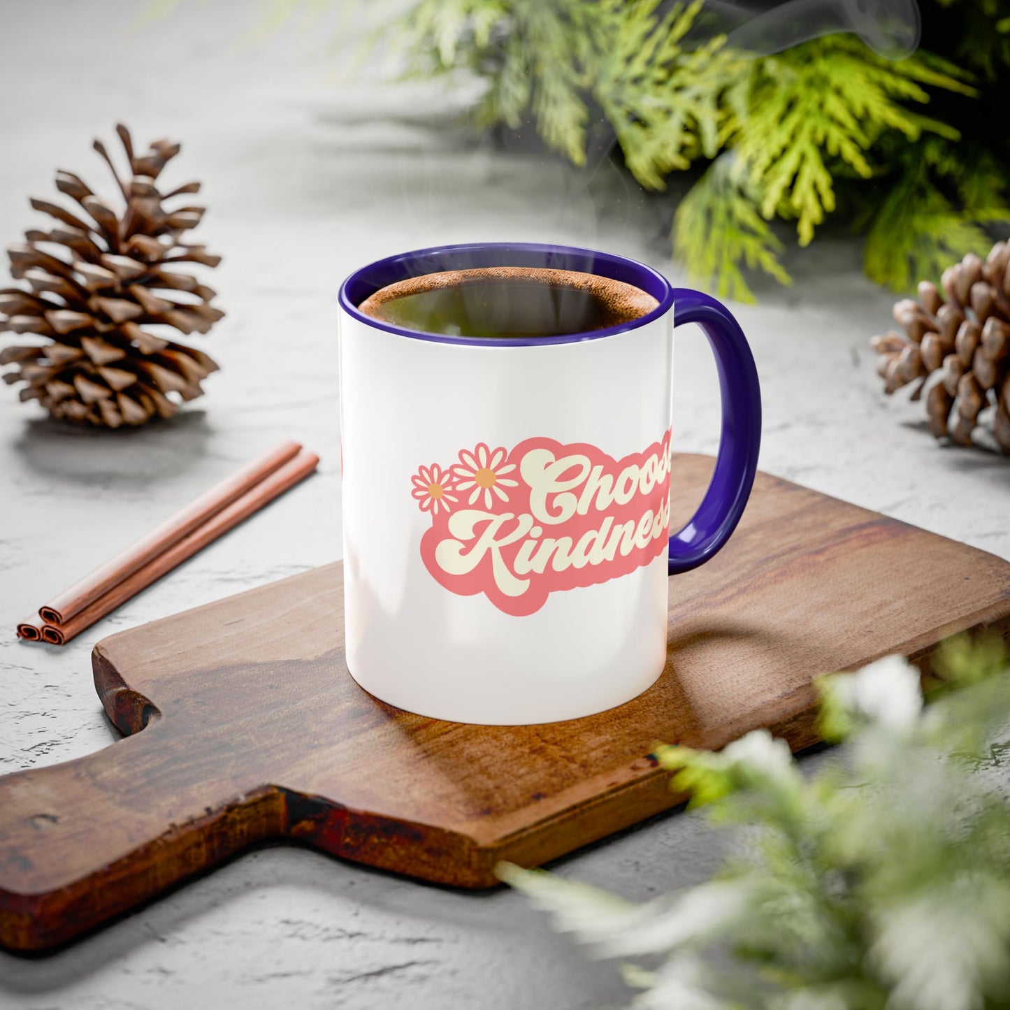 Choose Kindness Retro Accent Mug (11oz/15oz)