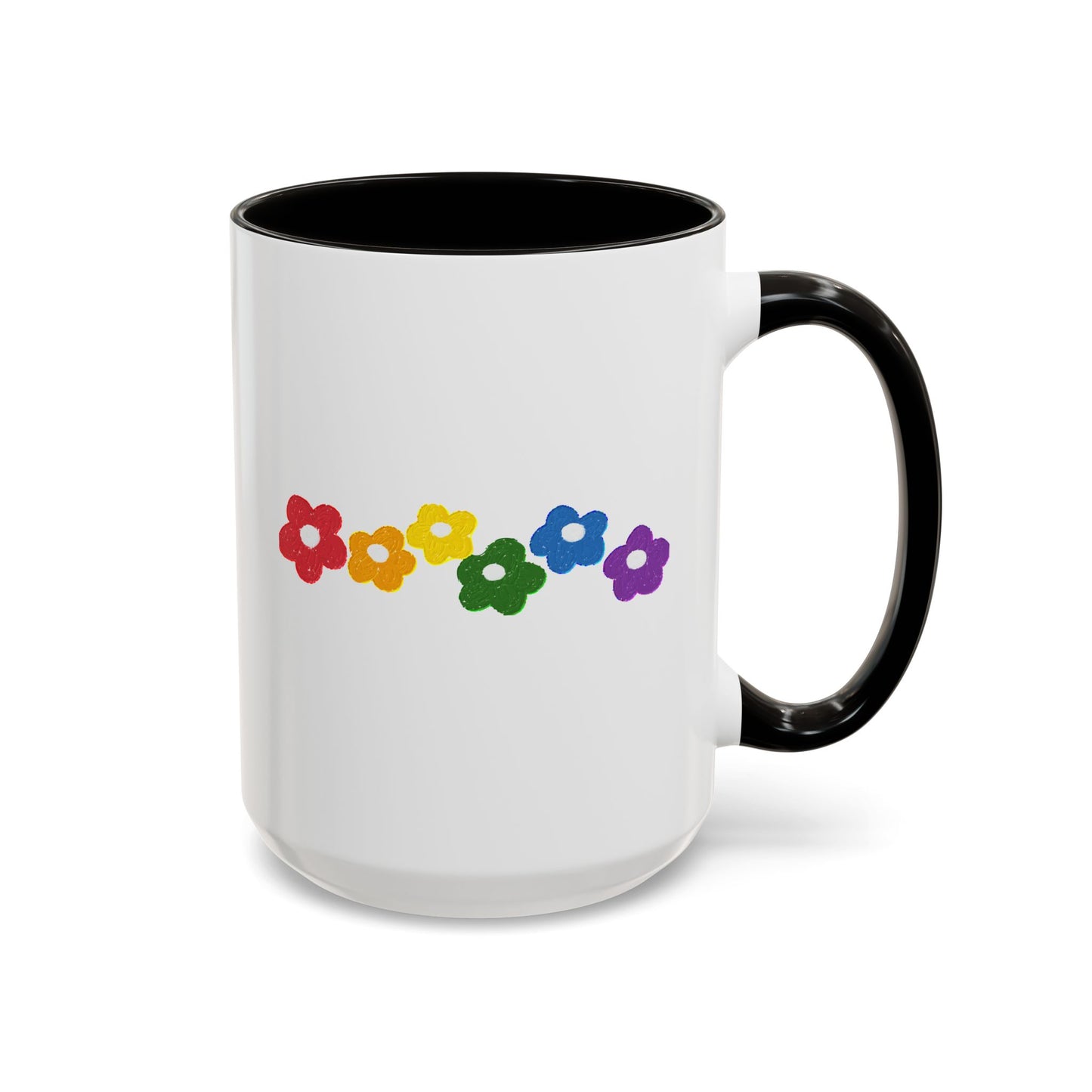 Rainbow Flower Arc Ceramic Mug – 11oz, 15oz, 20oz
