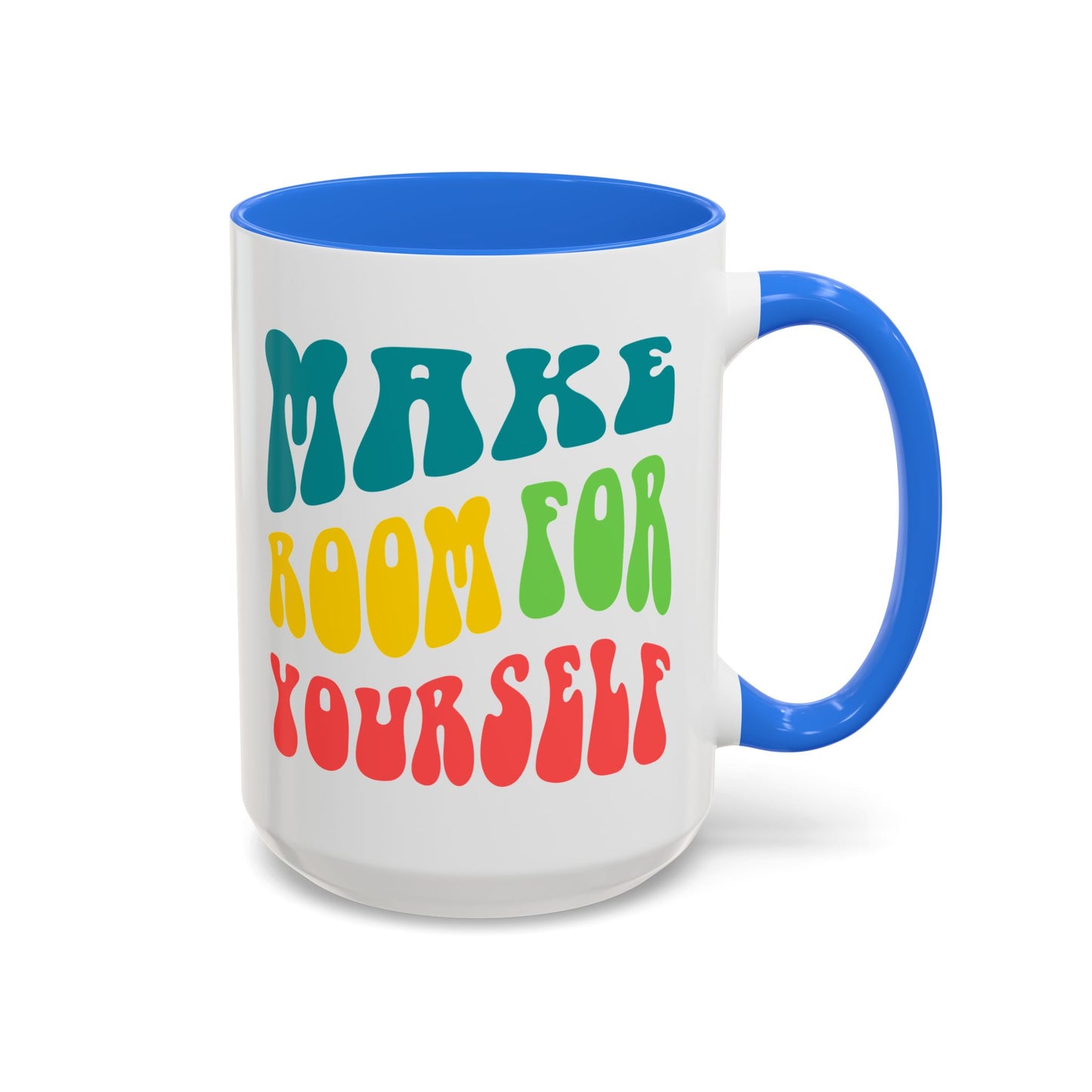 Make Room For Yourself – Retro Affirmation Accent Mug (11oz/15oz)