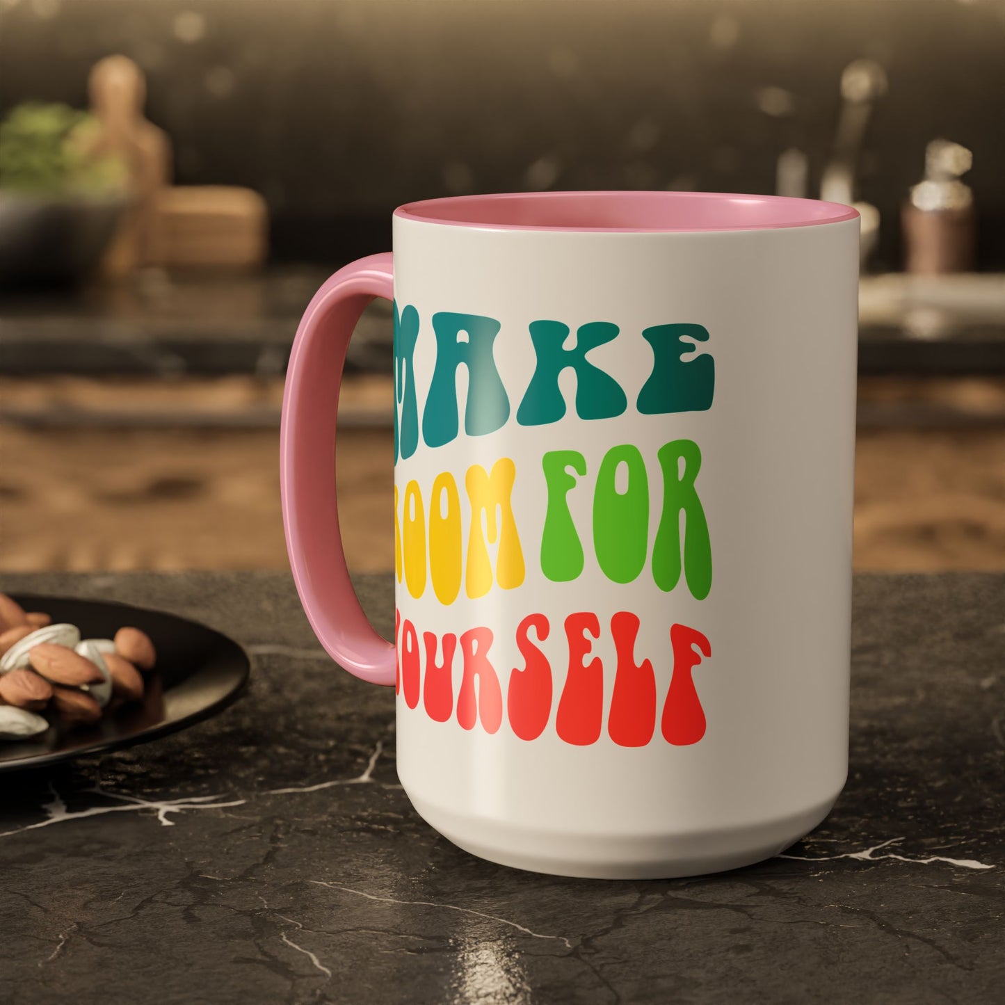 Make Room For Yourself – Retro Affirmation Accent Mug (11oz/15oz)