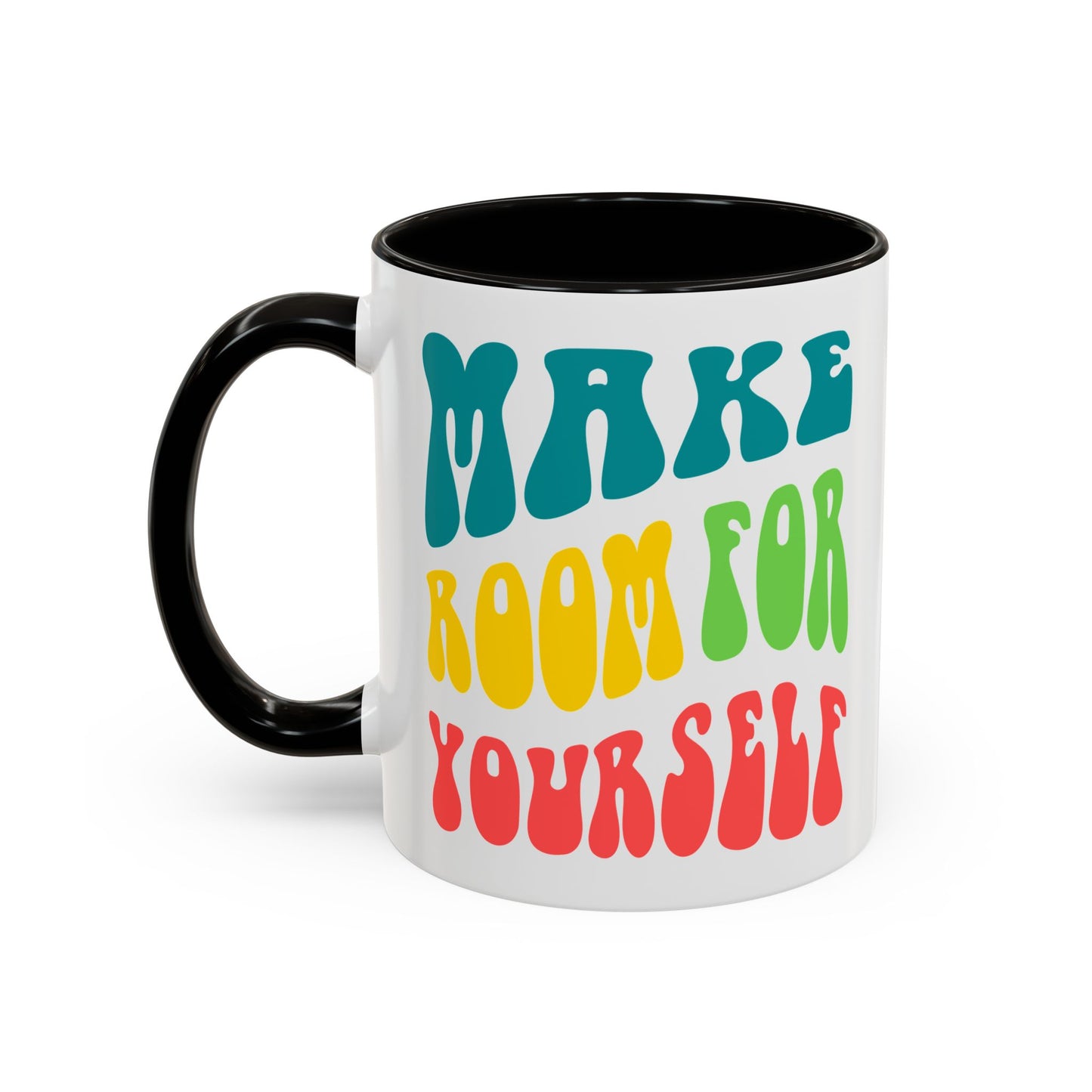 Make Room For Yourself – Retro Affirmation Accent Mug (11oz/15oz)