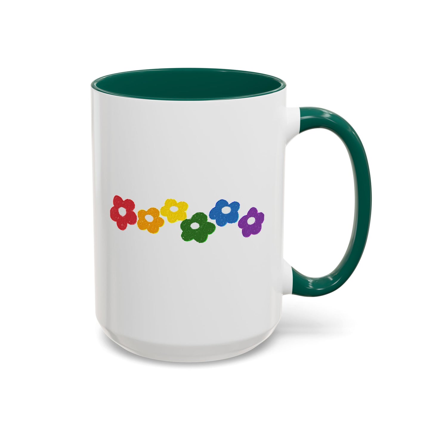 Rainbow Flower Arc Ceramic Mug – 11oz, 15oz, 20oz