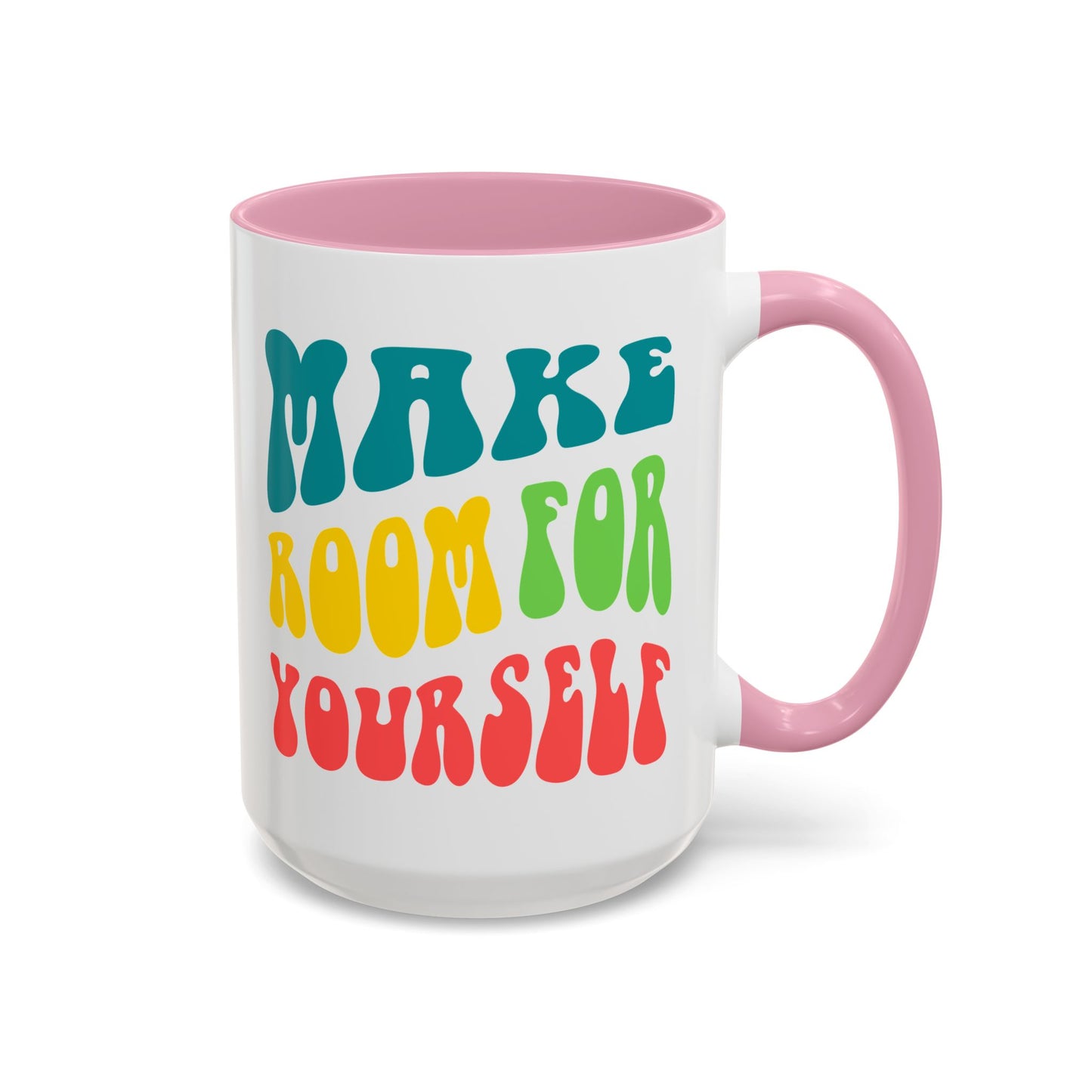 Make Room For Yourself – Retro Affirmation Accent Mug (11oz/15oz)