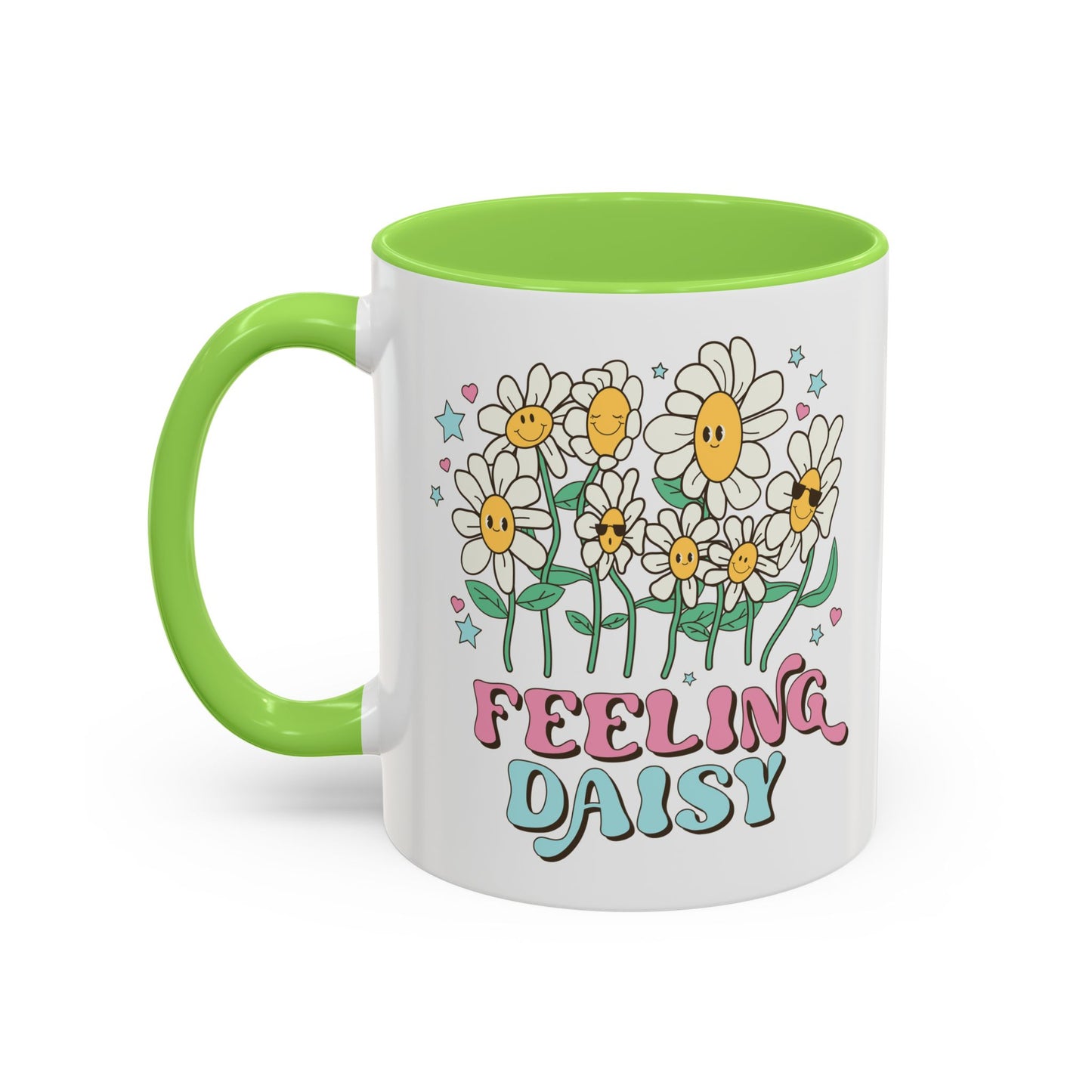 Feeling Daisy – Groovy Floral Accent Mug (11oz/15oz)