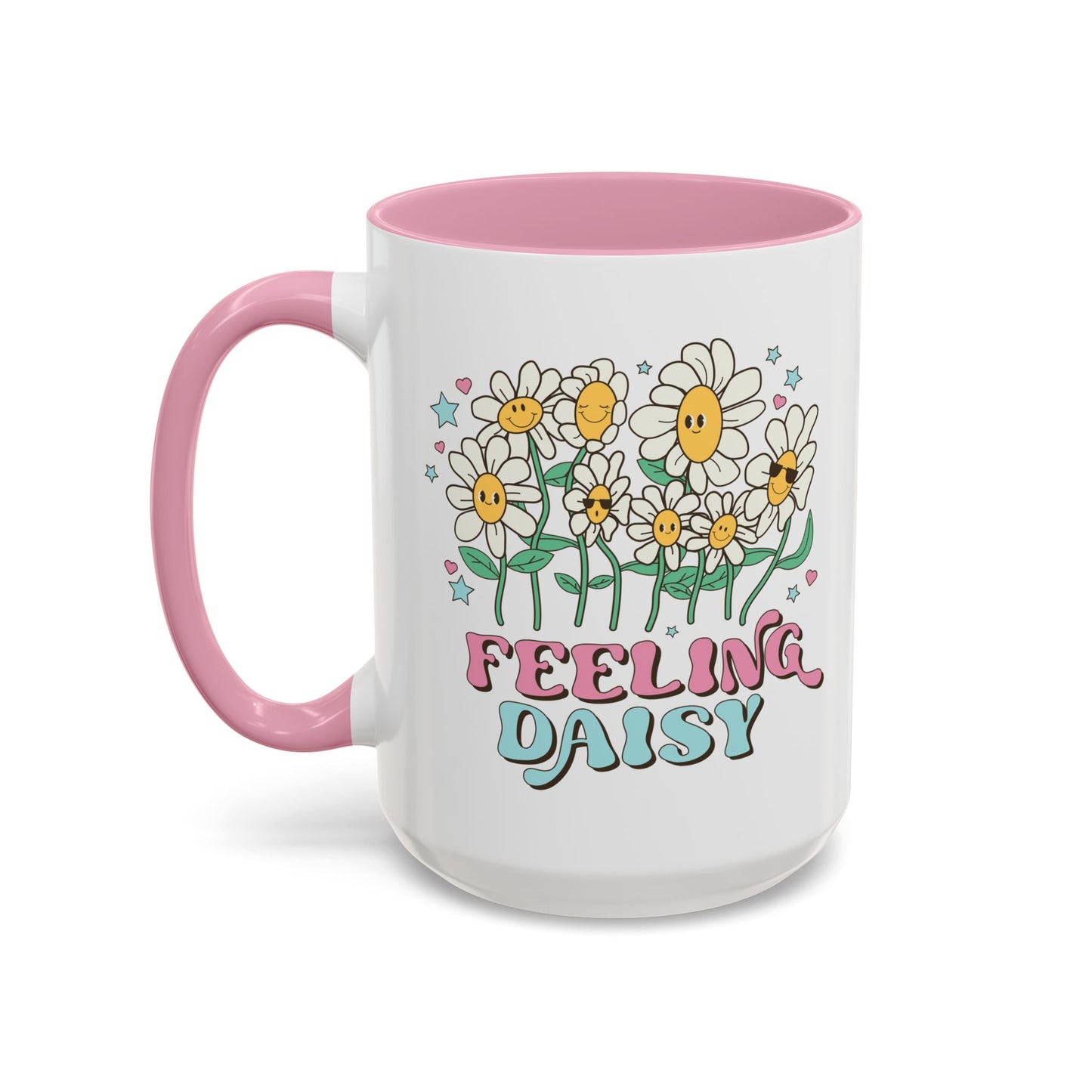 Feeling Daisy – Groovy Floral Accent Mug (11oz/15oz)