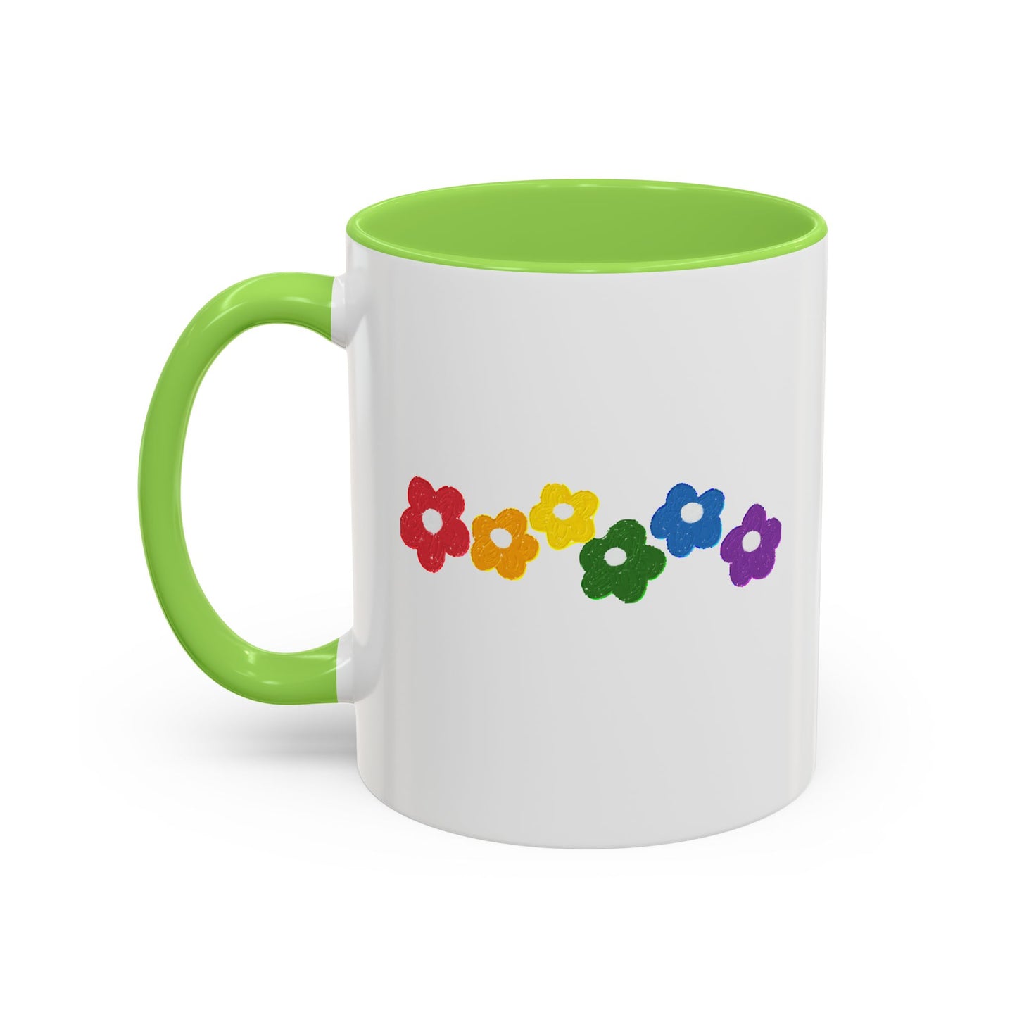 Rainbow Flower Arc Ceramic Mug – 11oz, 15oz, 20oz