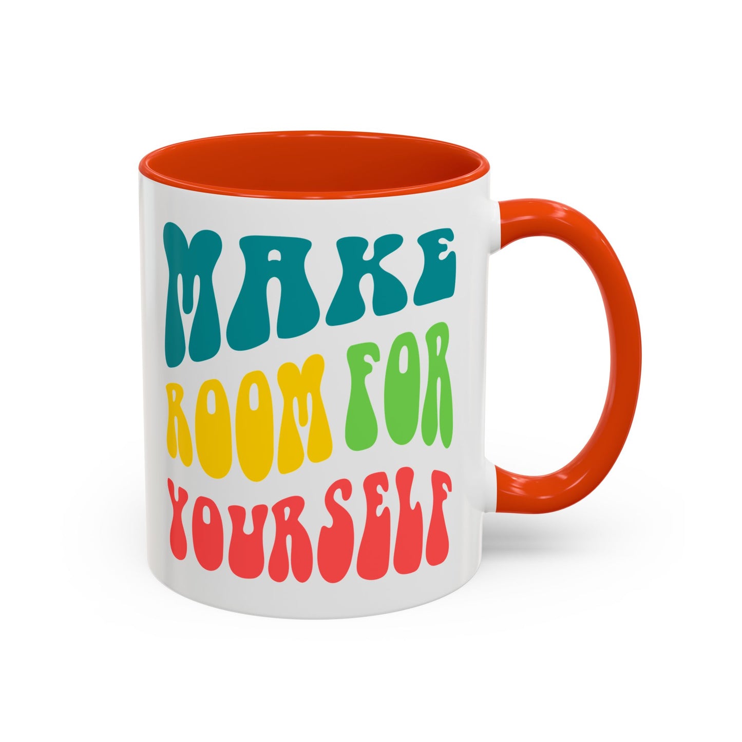 Make Room For Yourself – Retro Affirmation Accent Mug (11oz/15oz)