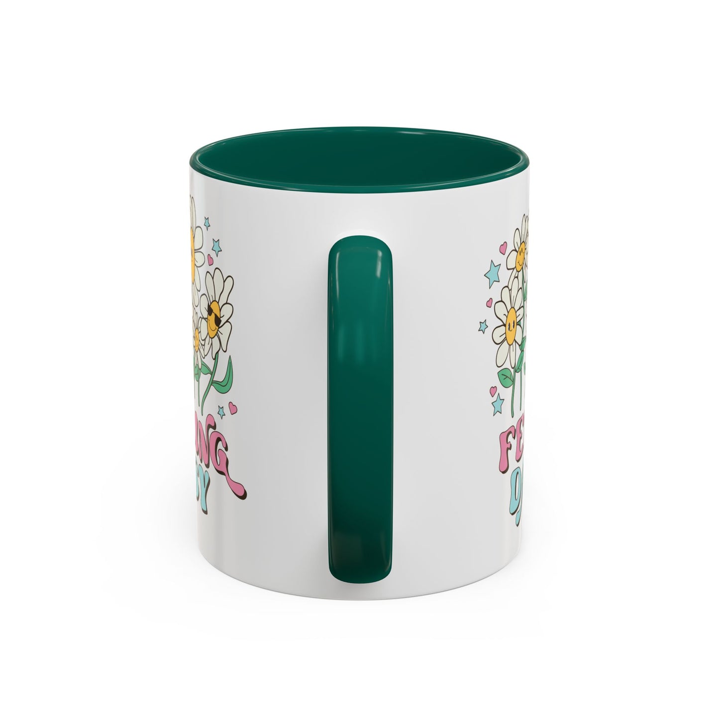Feeling Daisy – Groovy Floral Accent Mug (11oz/15oz)
