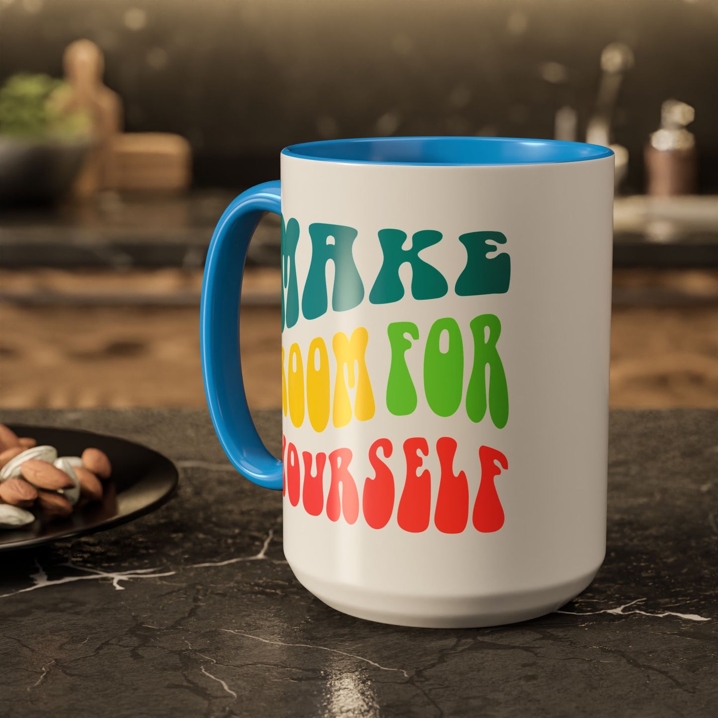 Make Room For Yourself – Retro Affirmation Accent Mug (11oz/15oz)