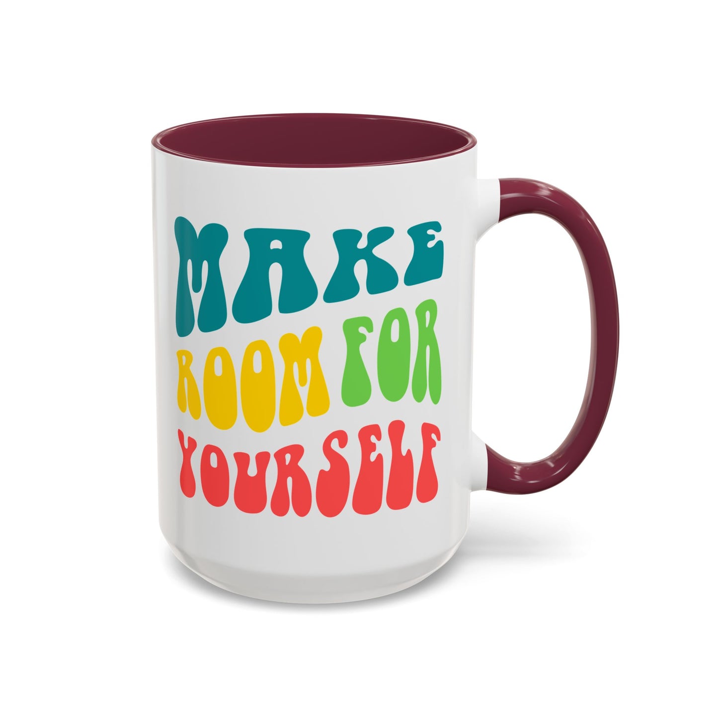 Make Room For Yourself – Retro Affirmation Accent Mug (11oz/15oz)