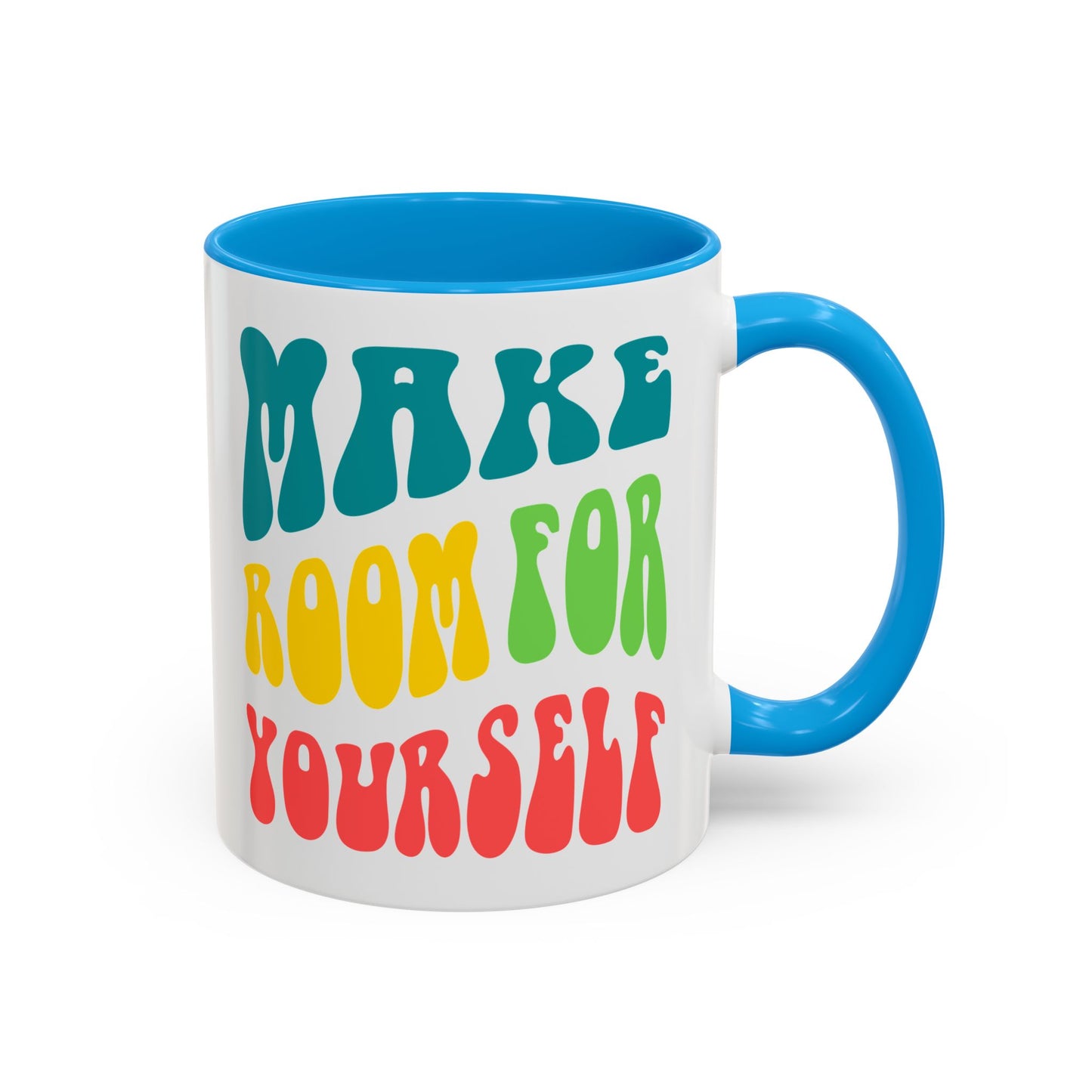 Make Room For Yourself – Retro Affirmation Accent Mug (11oz/15oz)