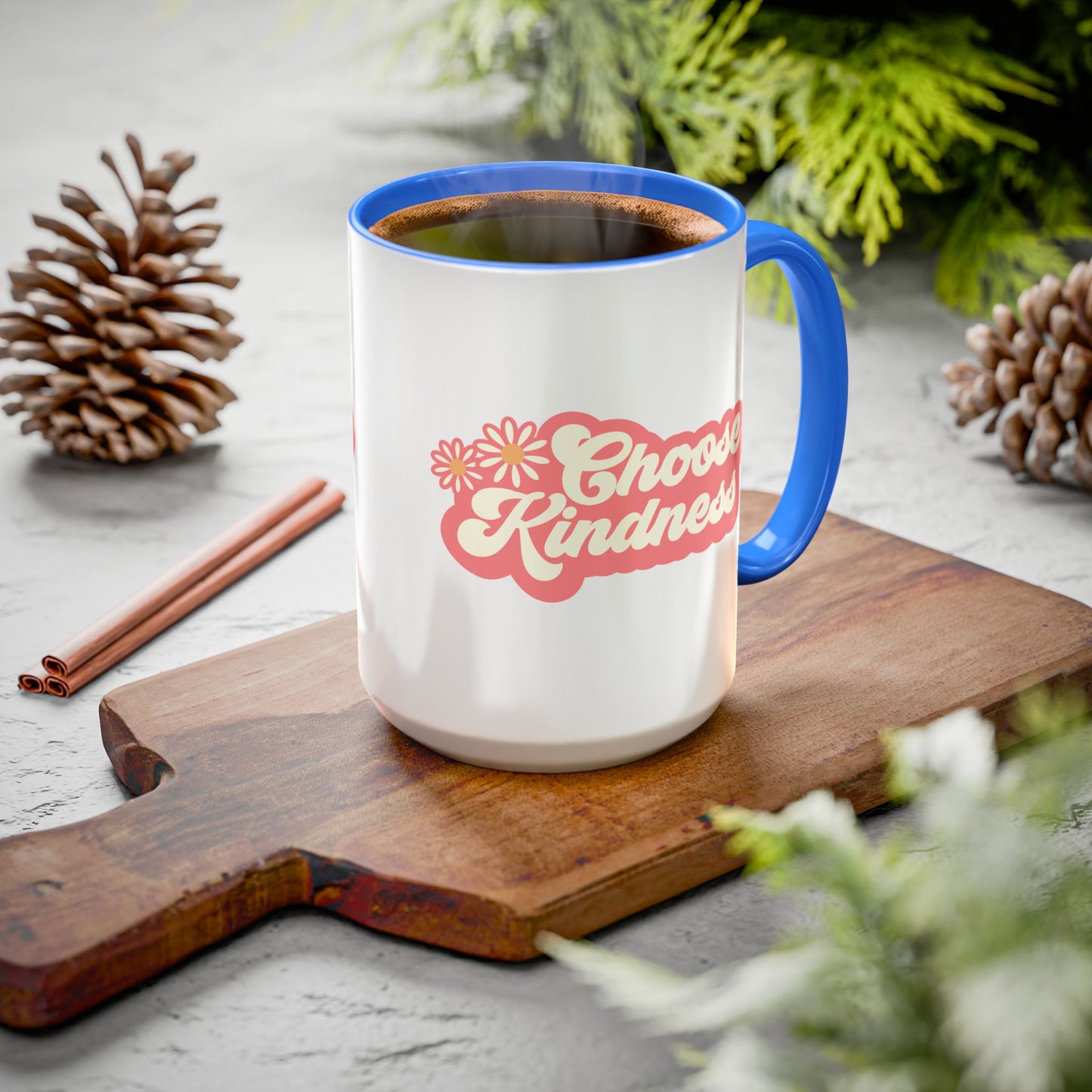 Choose Kindness Retro Accent Mug (11oz/15oz)