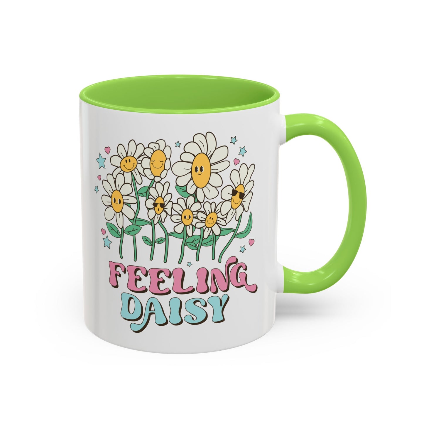 Feeling Daisy – Groovy Floral Accent Mug (11oz/15oz)