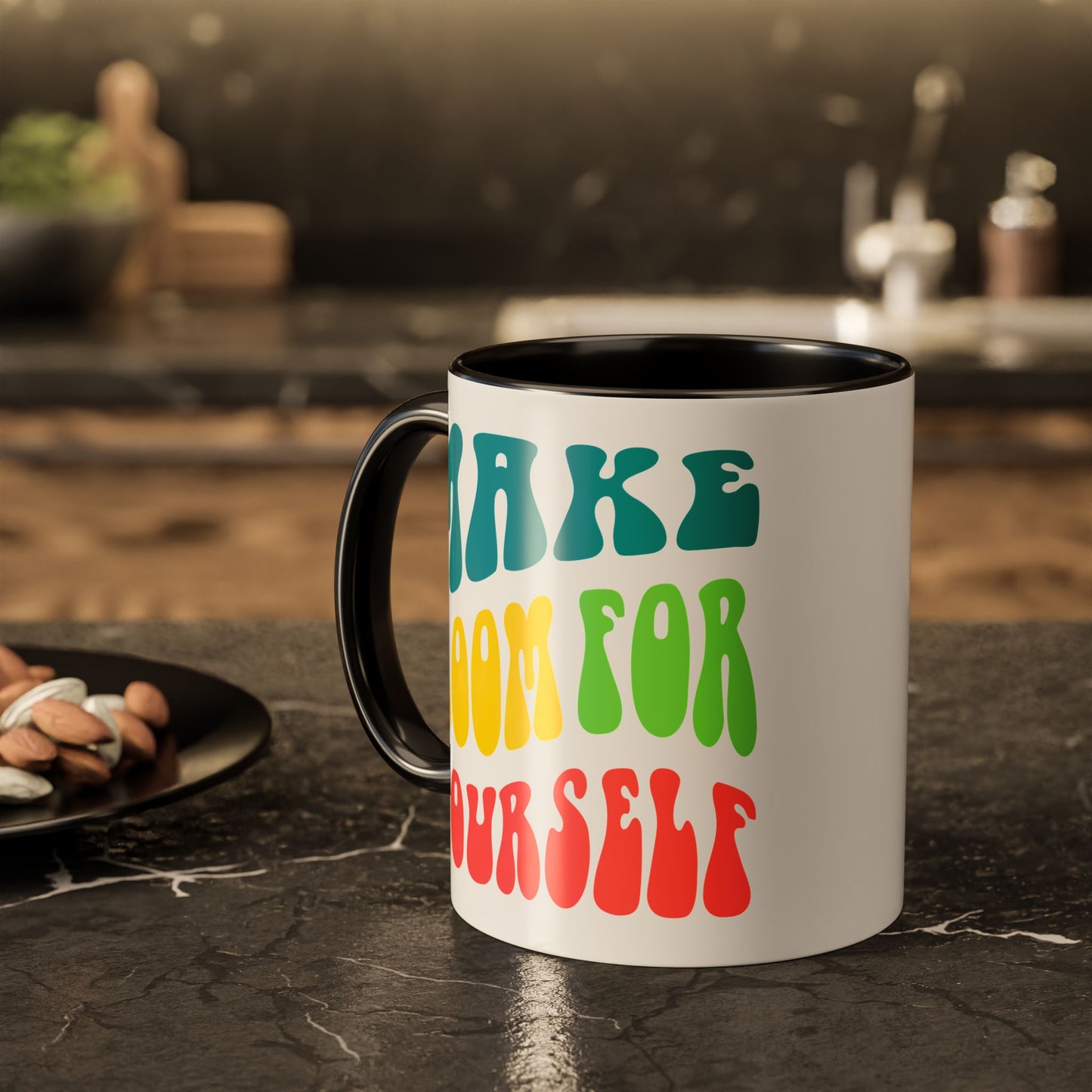 Make Room For Yourself – Retro Affirmation Accent Mug (11oz/15oz)