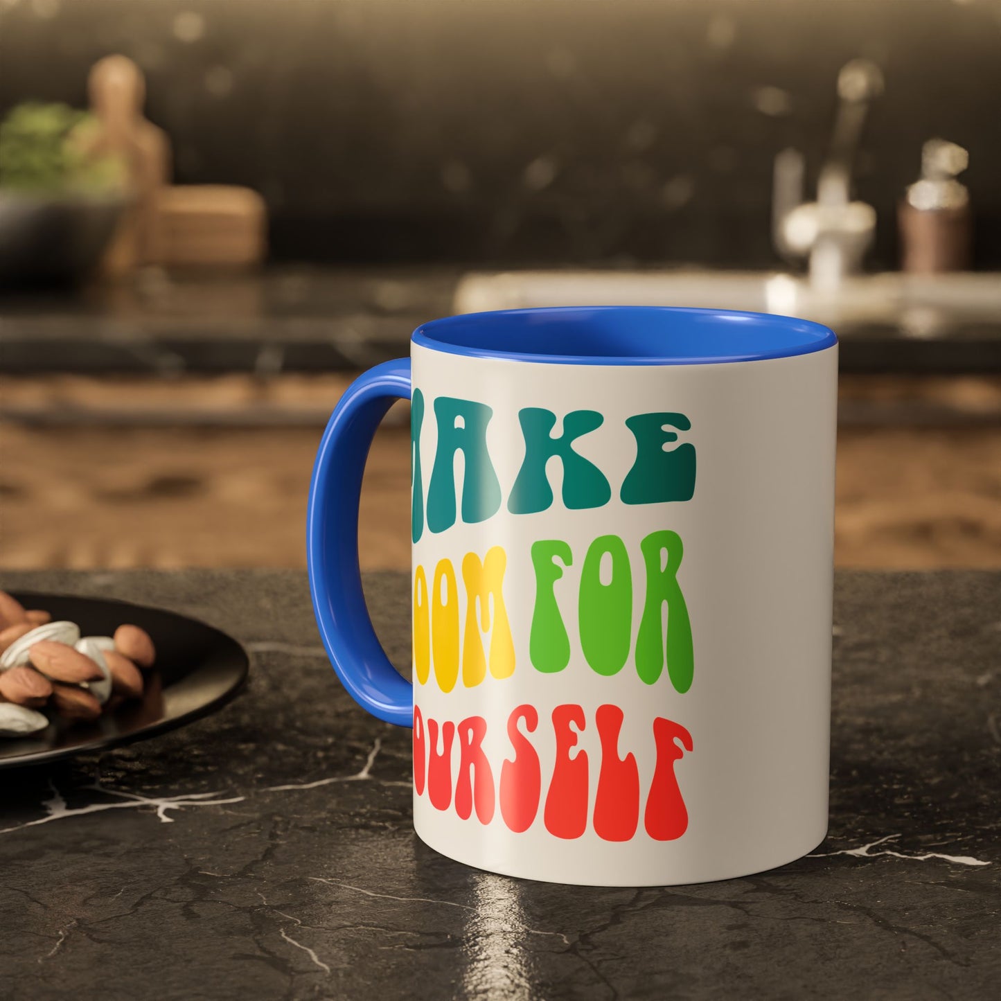 Make Room For Yourself – Retro Affirmation Accent Mug (11oz/15oz)