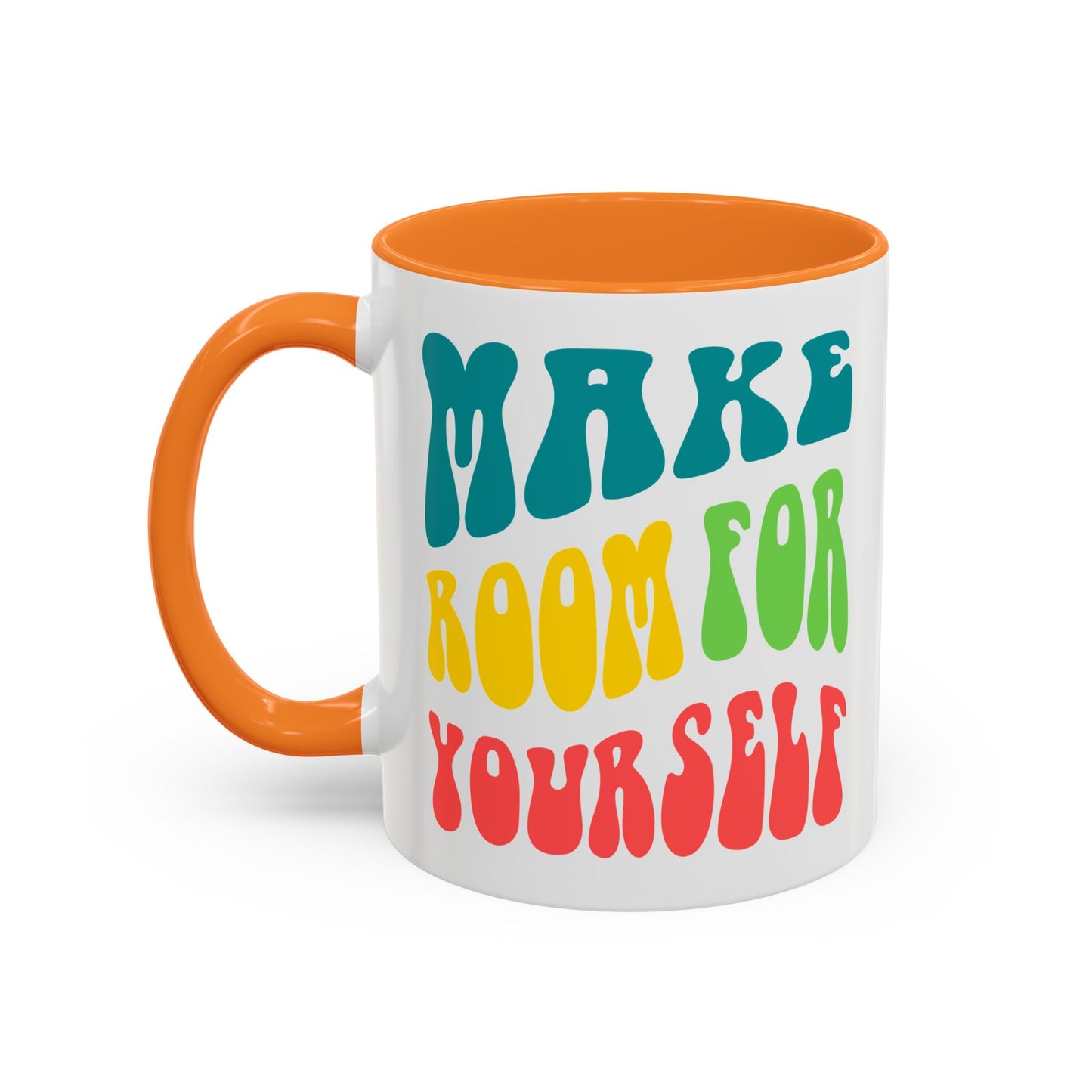 Make Room For Yourself – Retro Affirmation Accent Mug (11oz/15oz)