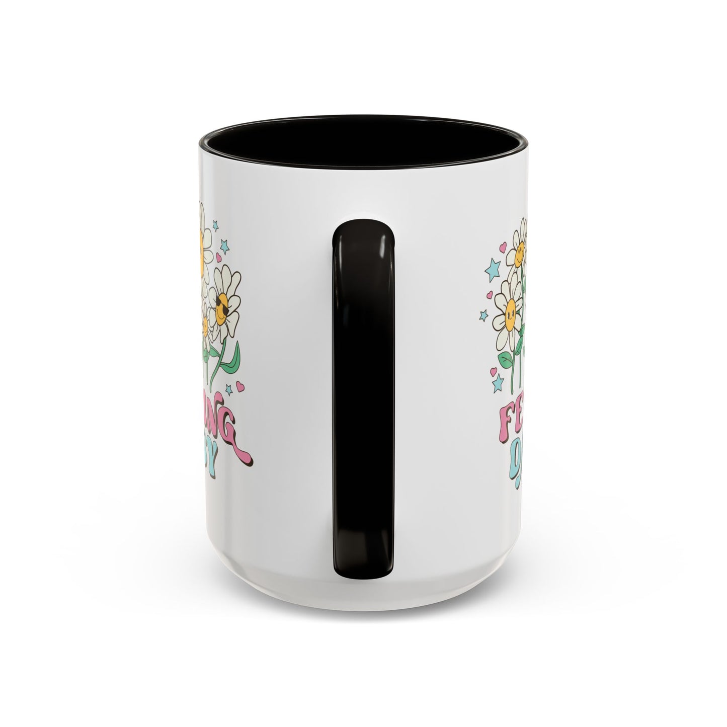 Feeling Daisy – Groovy Floral Accent Mug (11oz/15oz)