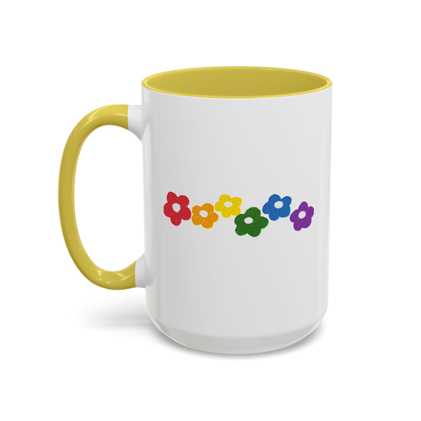 Rainbow Flower Arc Ceramic Mug – 11oz, 15oz, 20oz
