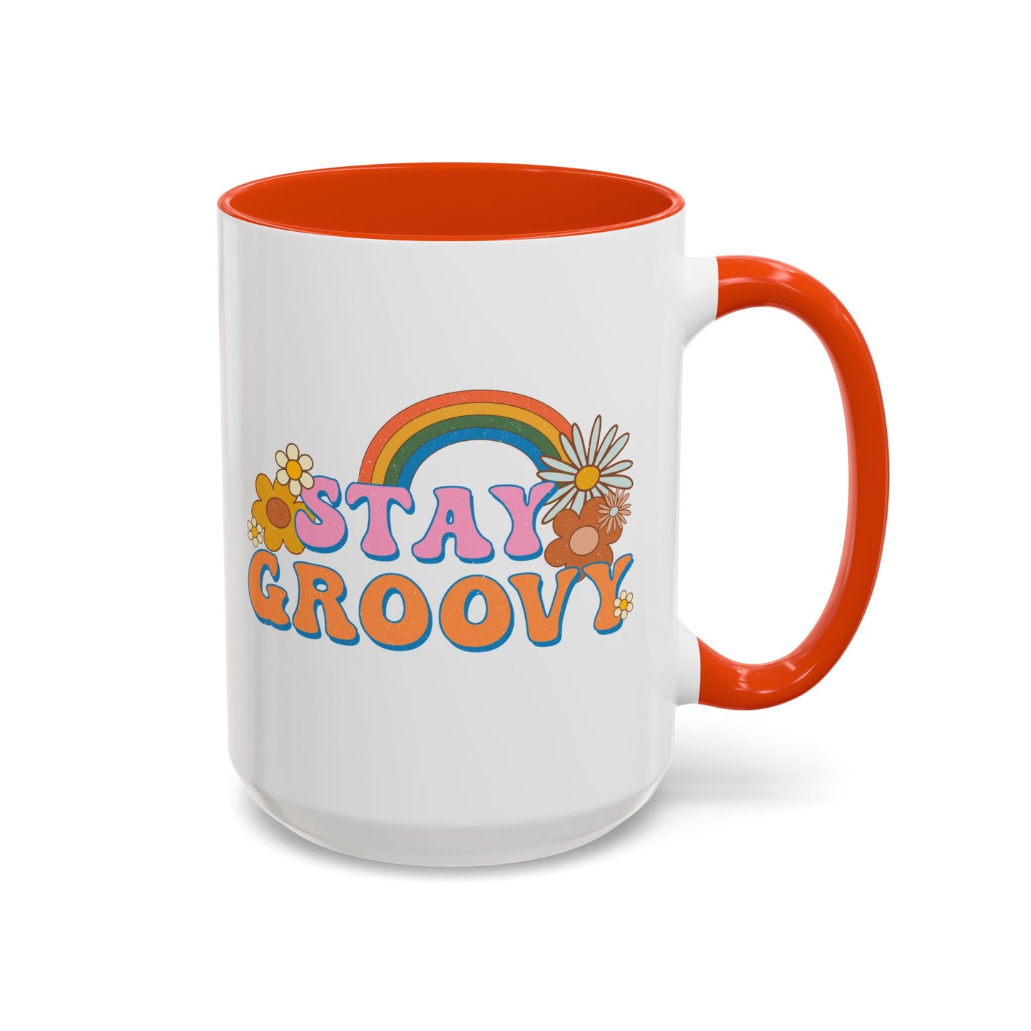 Stay Groovy Coffee Mug – Accent (11/15oz, 9 Colors)