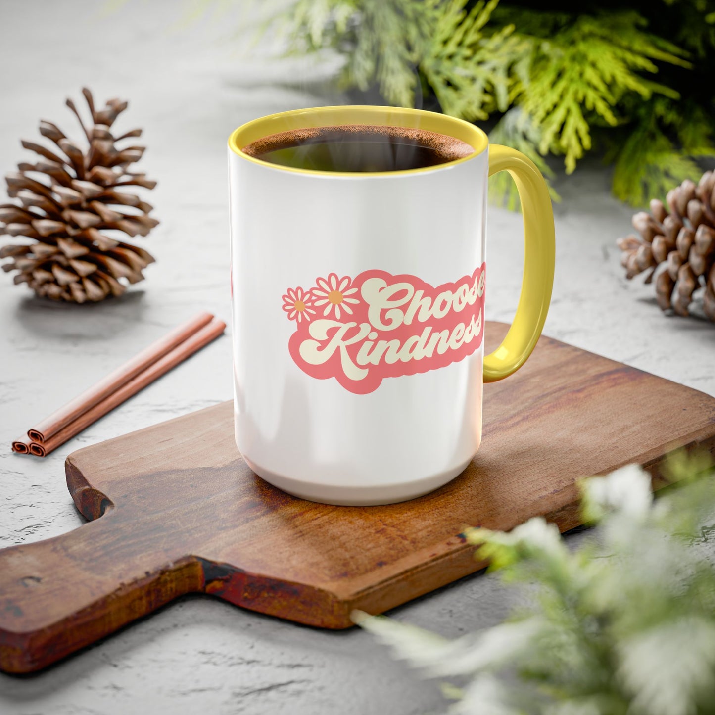 Choose Kindness Retro Accent Mug (11oz/15oz)