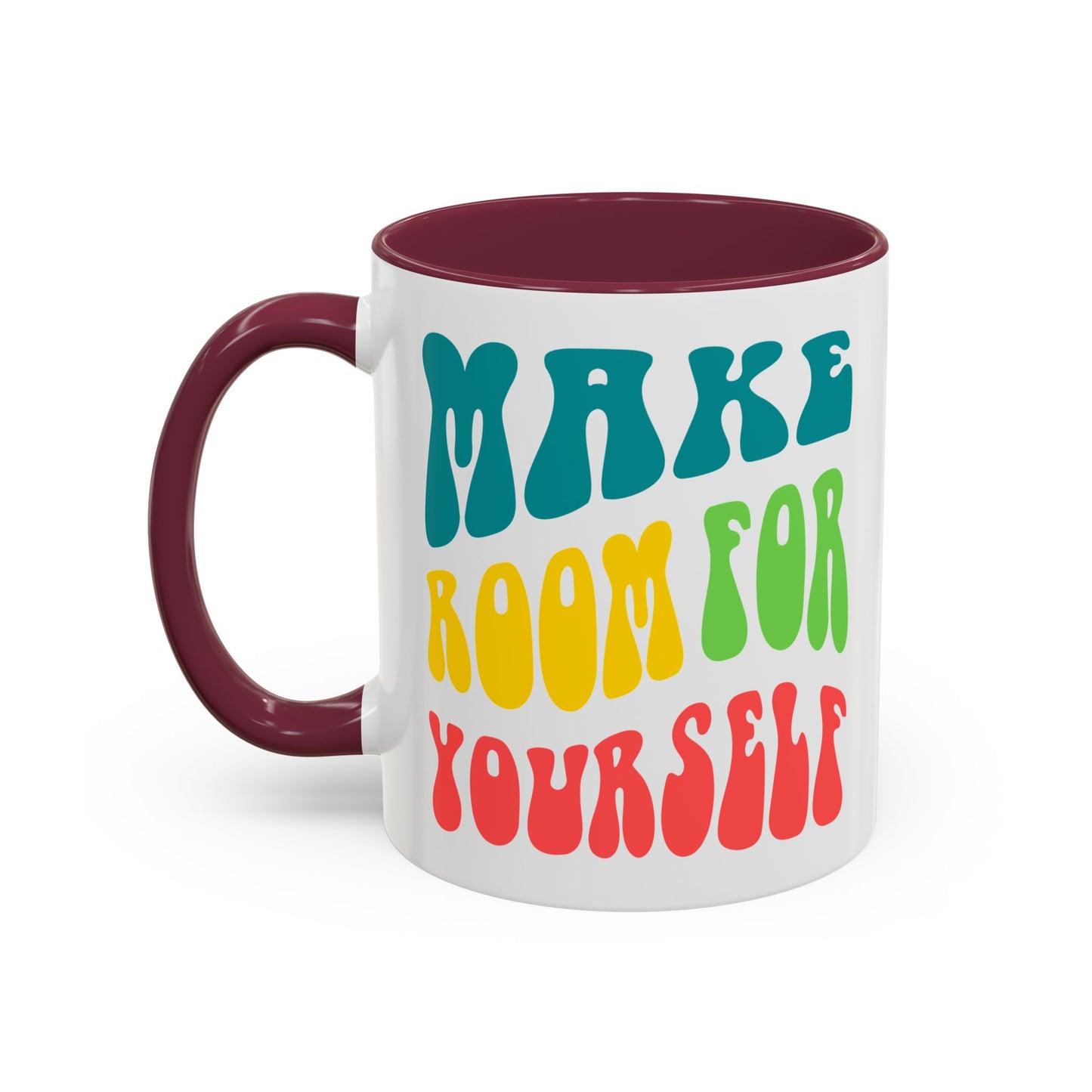 Make Room For Yourself – Retro Affirmation Accent Mug (11oz/15oz)