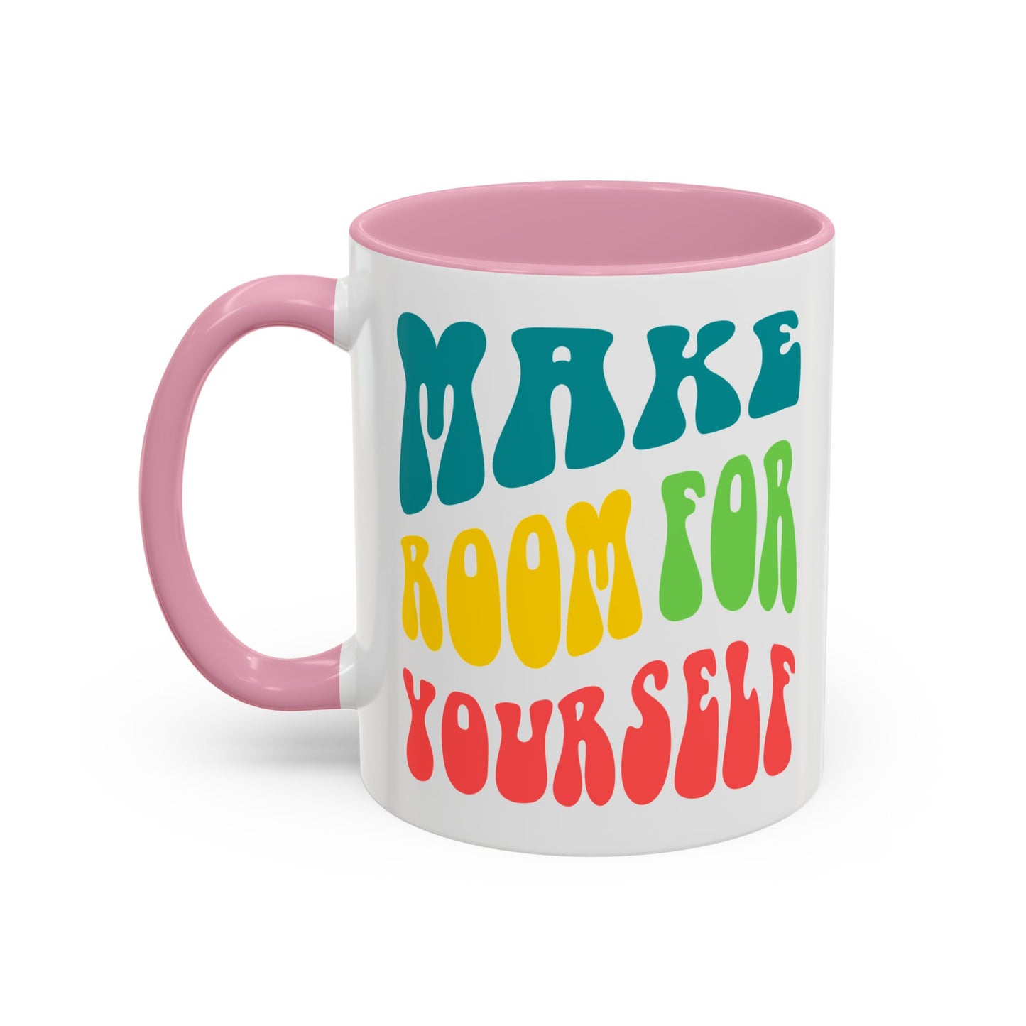 Make Room For Yourself – Retro Affirmation Accent Mug (11oz/15oz)
