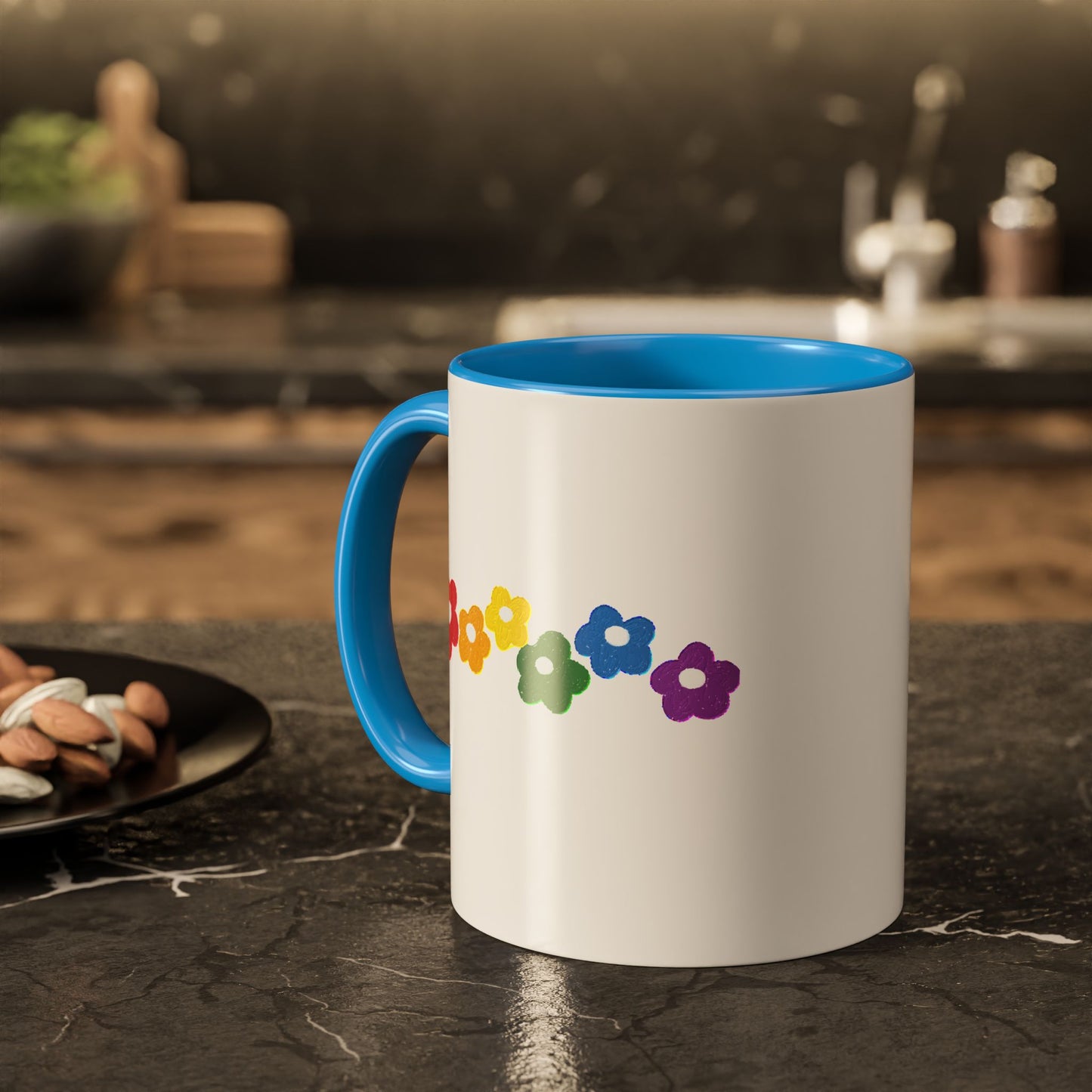 Rainbow Flower Arc Ceramic Mug – 11oz, 15oz, 20oz