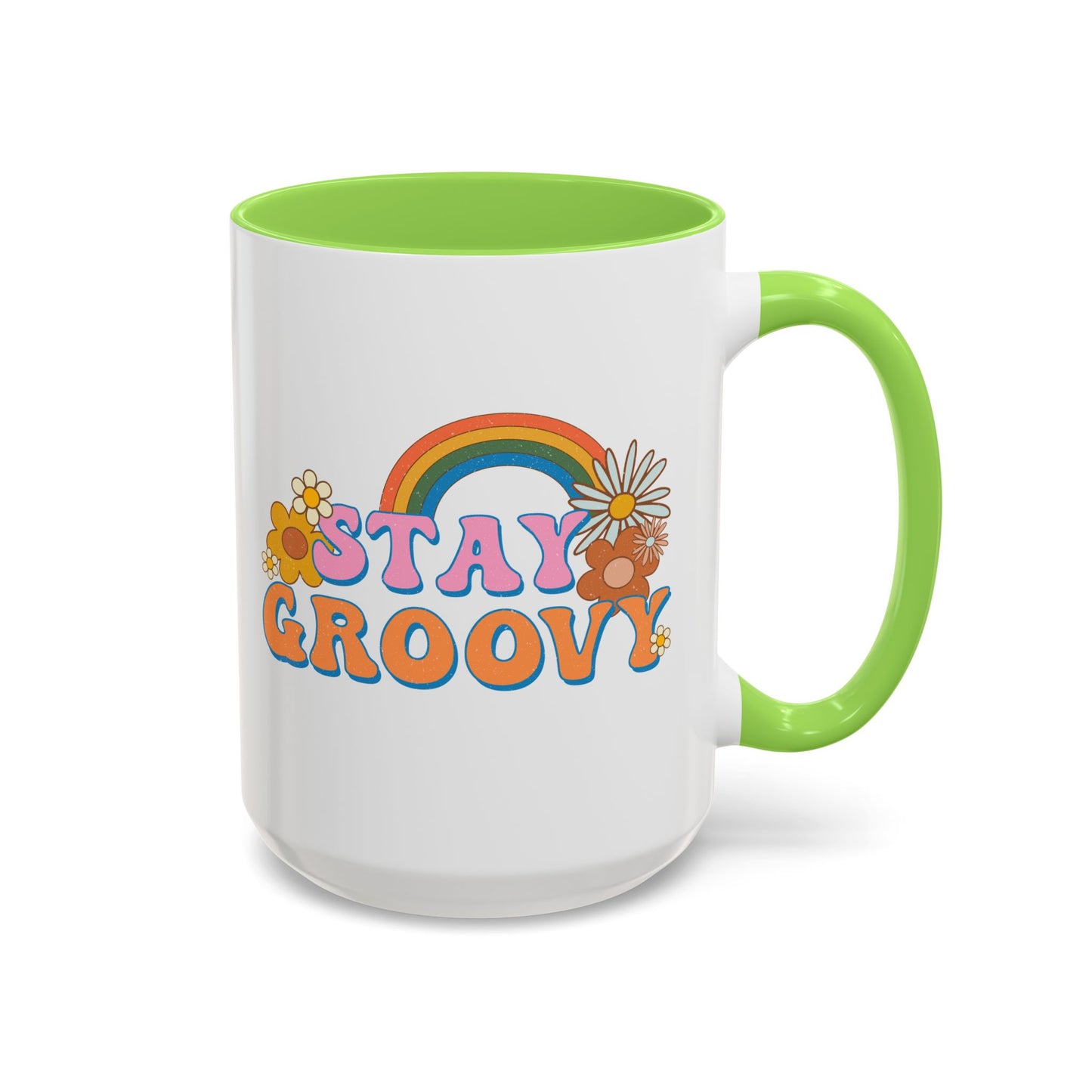 Stay Groovy Coffee Mug – Accent (11/15oz, 9 Colors)