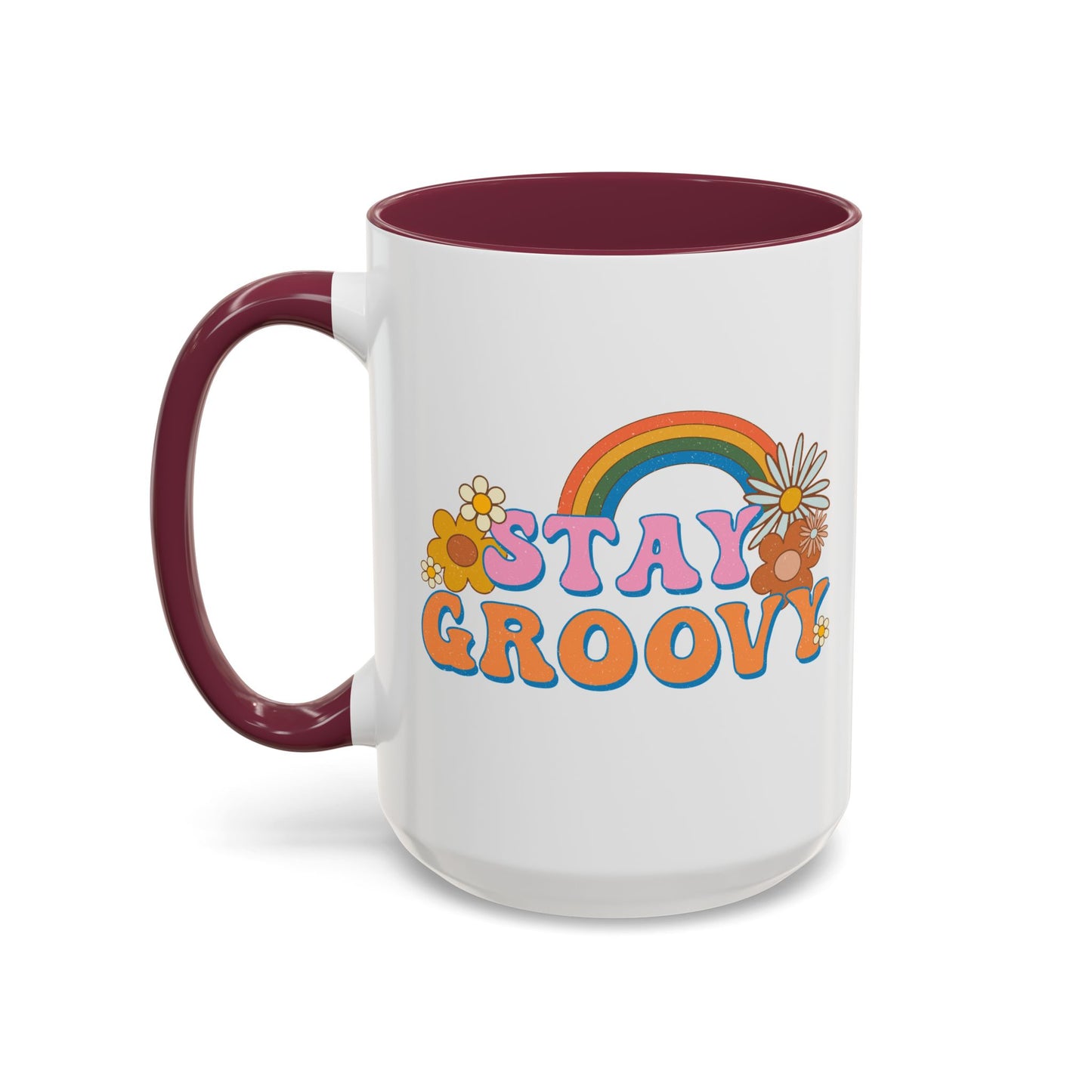 Stay Groovy Coffee Mug – Accent (11/15oz, 9 Colors)