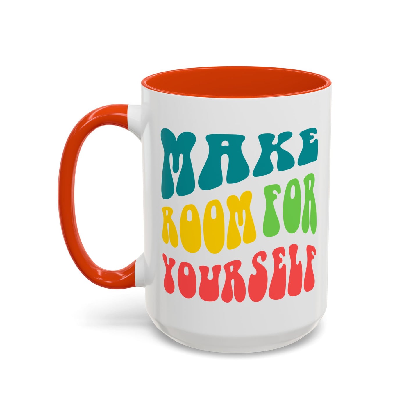 Make Room For Yourself – Retro Affirmation Accent Mug (11oz/15oz)