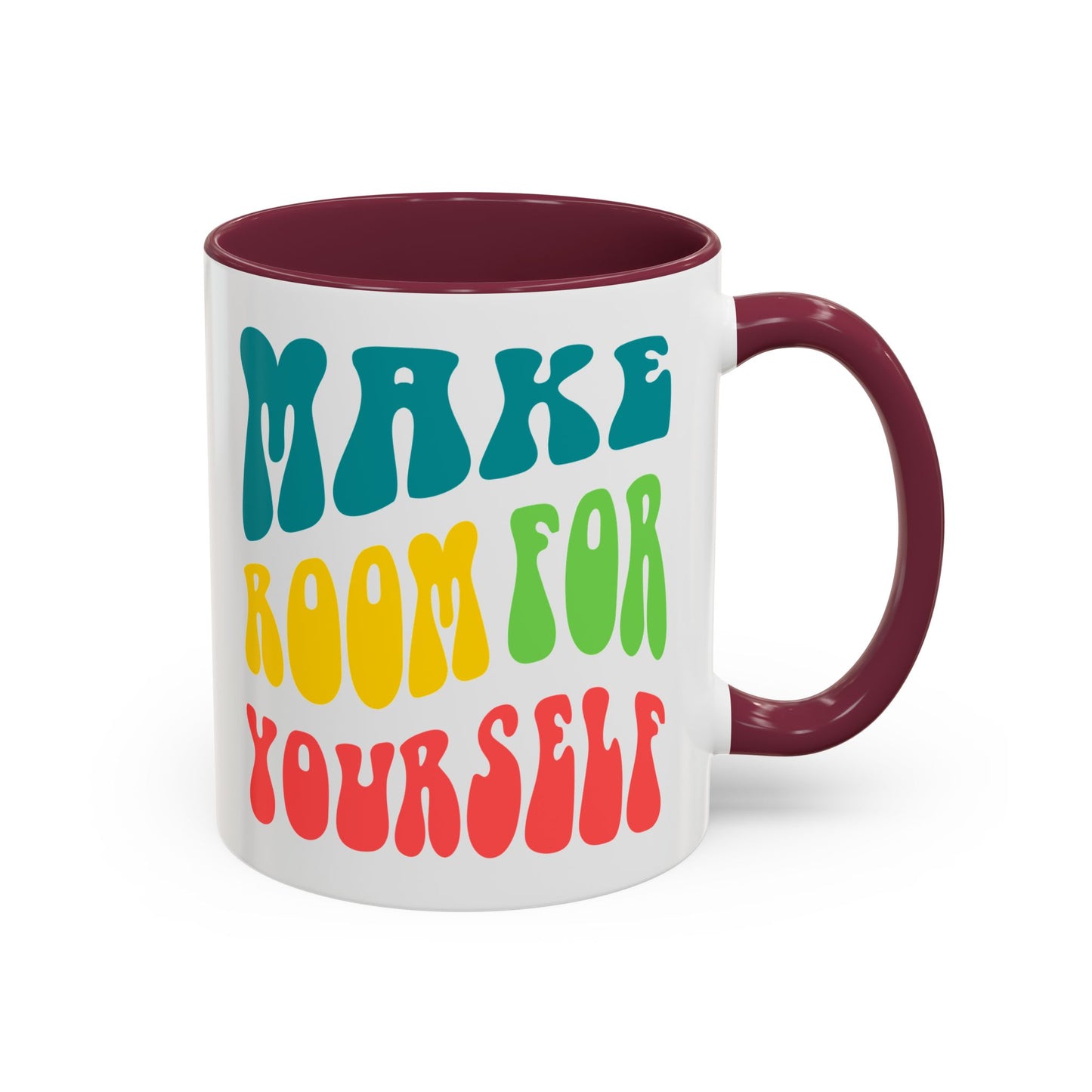 Make Room For Yourself – Retro Affirmation Accent Mug (11oz/15oz)