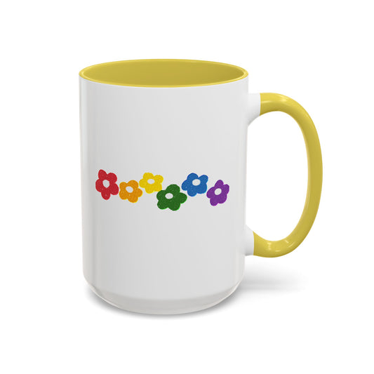 Rainbow Flower Arc Ceramic Mug – 11oz, 15oz, 20oz