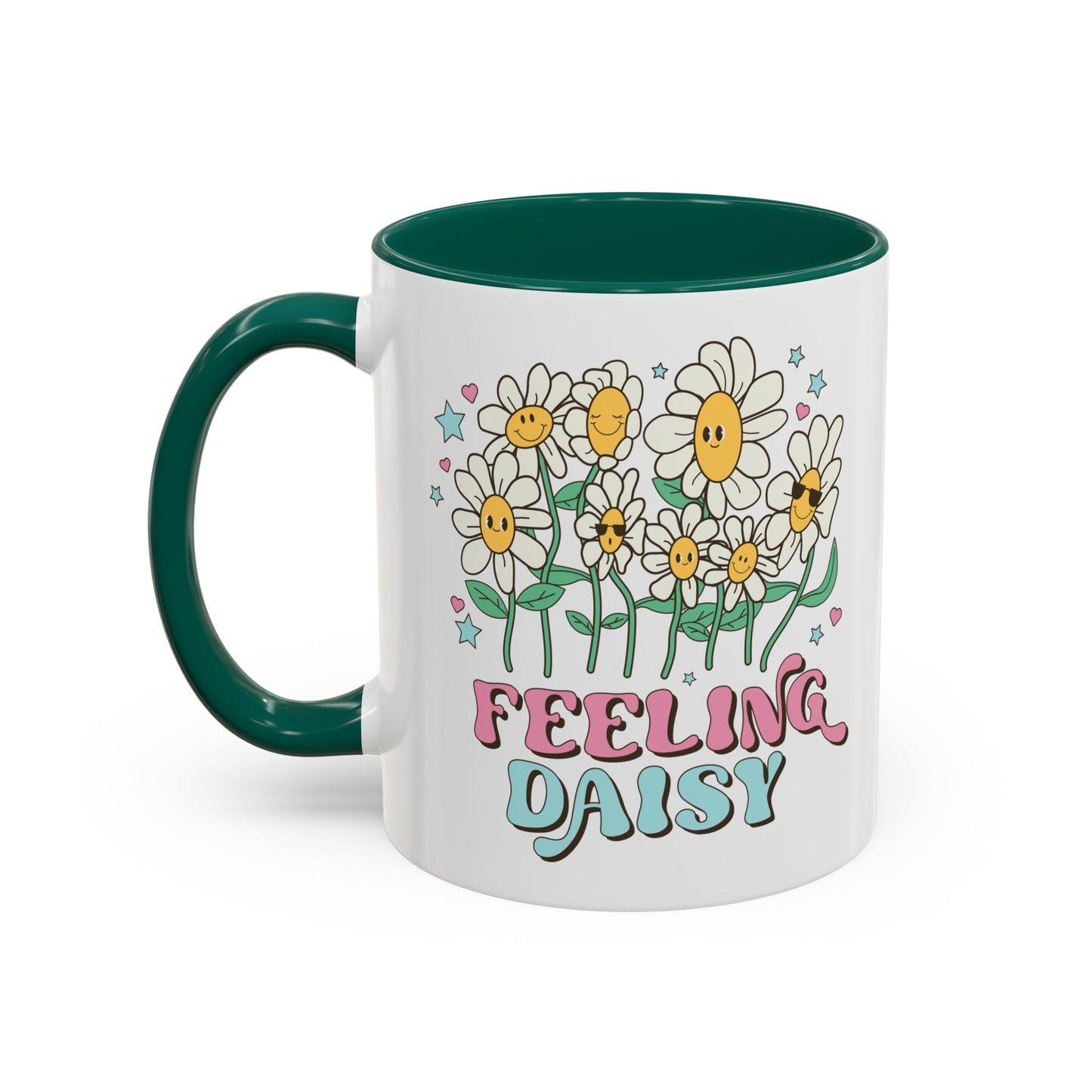 Feeling Daisy – Groovy Floral Accent Mug (11oz/15oz)