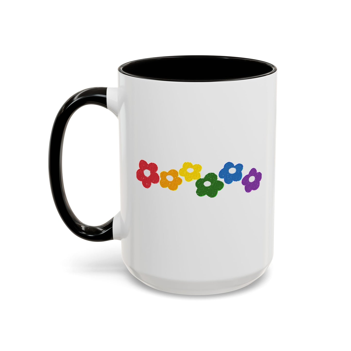 Rainbow Flower Arc Ceramic Mug – 11oz, 15oz, 20oz