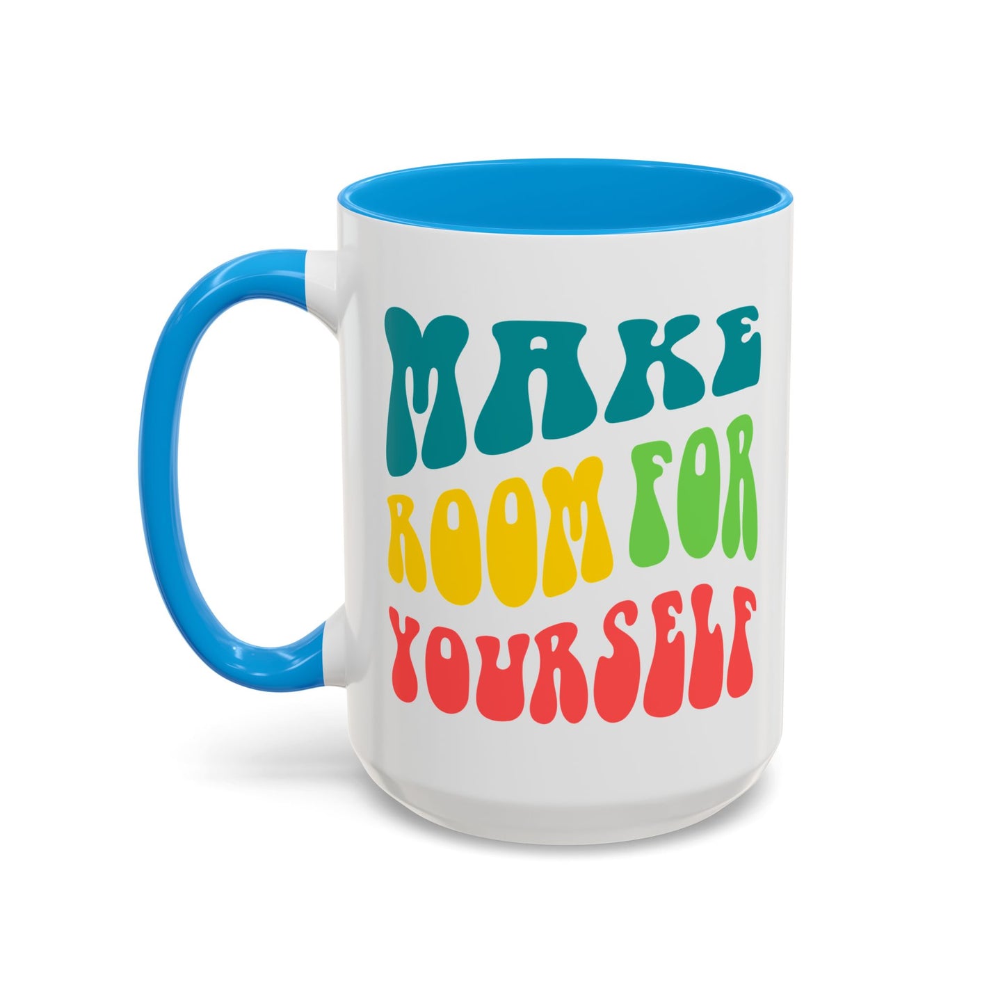 Make Room For Yourself – Retro Affirmation Accent Mug (11oz/15oz)