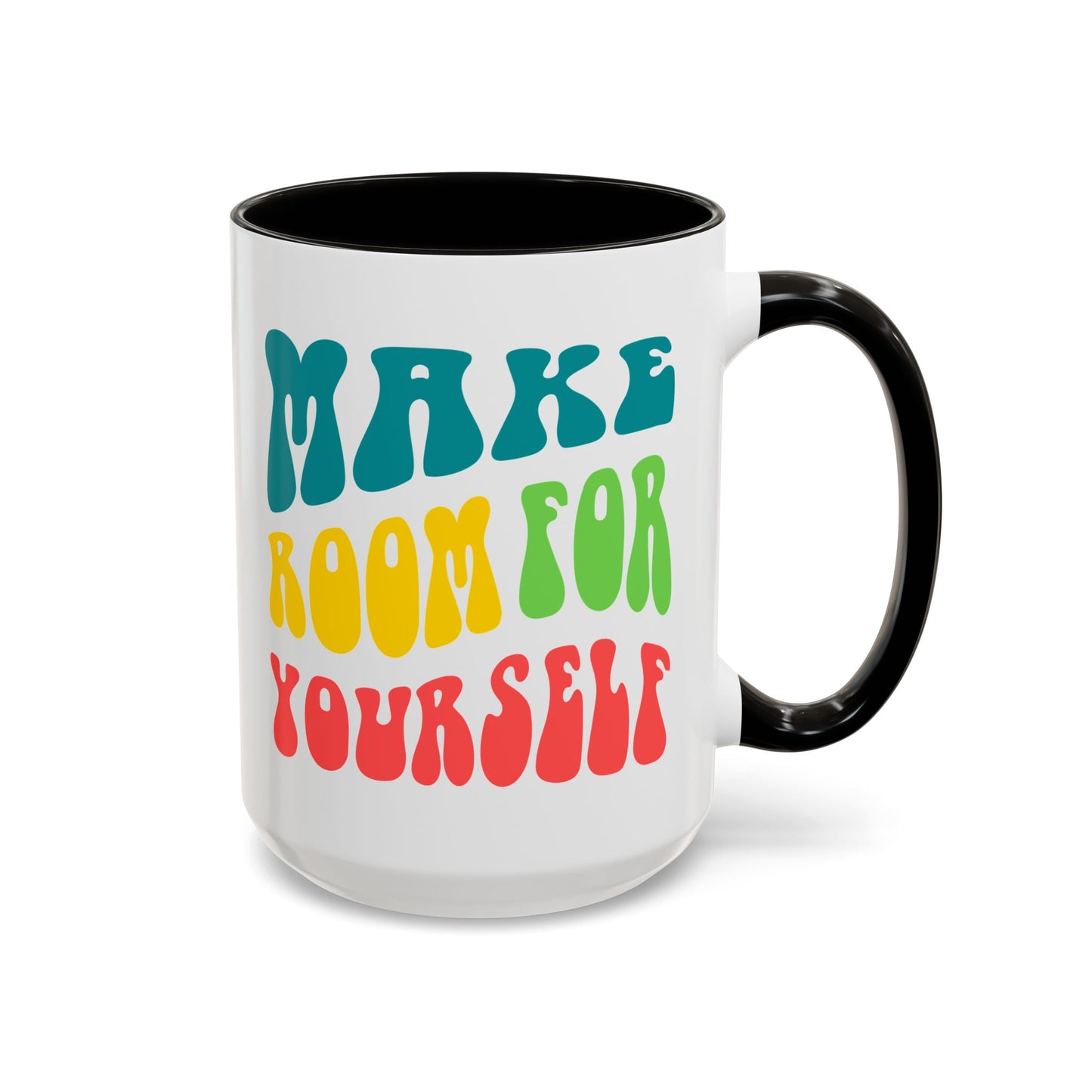 Make Room For Yourself – Retro Affirmation Accent Mug (11oz/15oz)