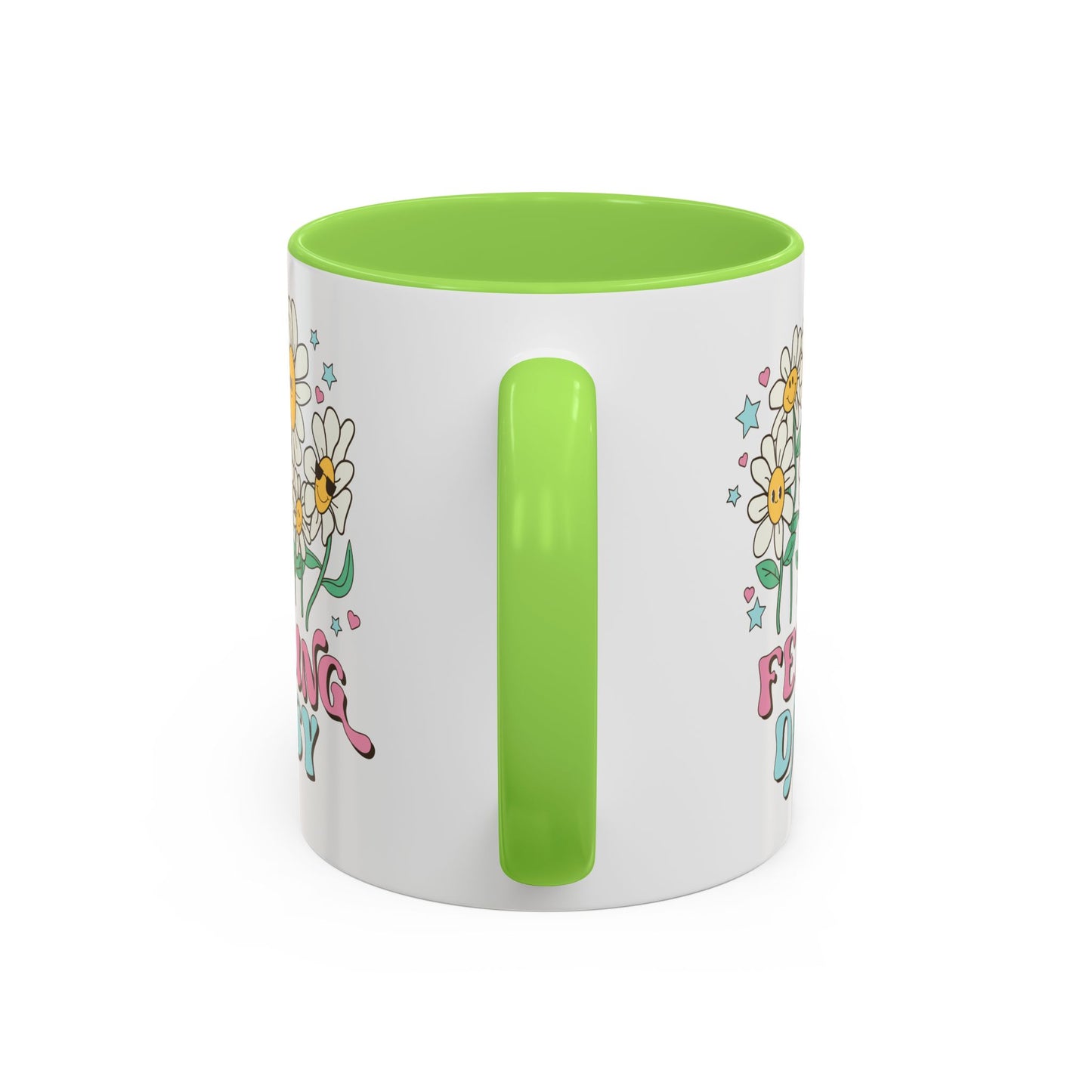 Feeling Daisy – Groovy Floral Accent Mug (11oz/15oz)