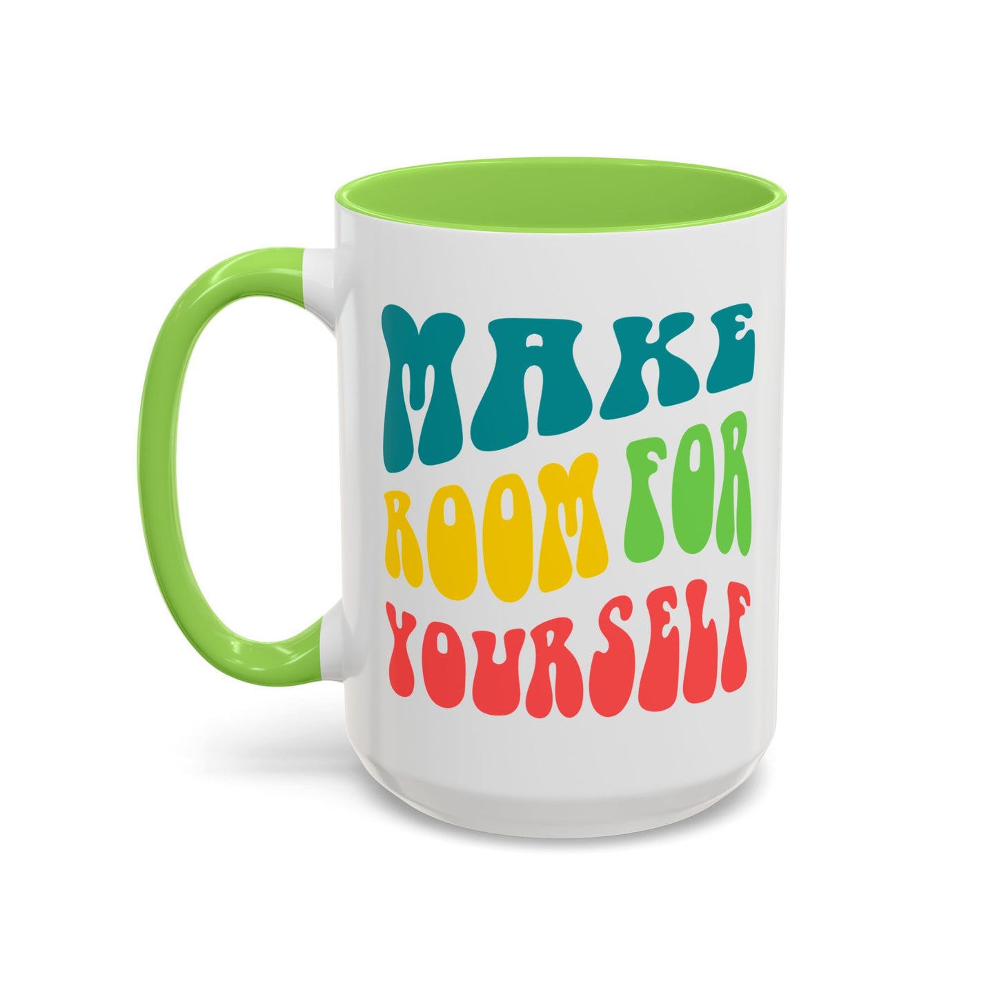 Make Room For Yourself – Retro Affirmation Accent Mug (11oz/15oz)