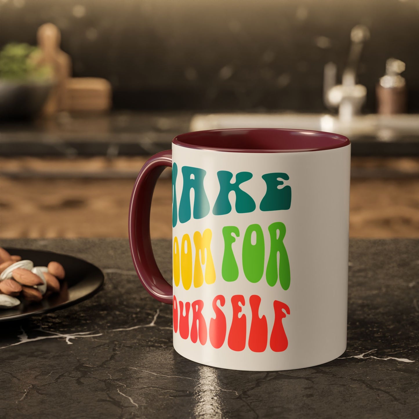Make Room For Yourself – Retro Affirmation Accent Mug (11oz/15oz)