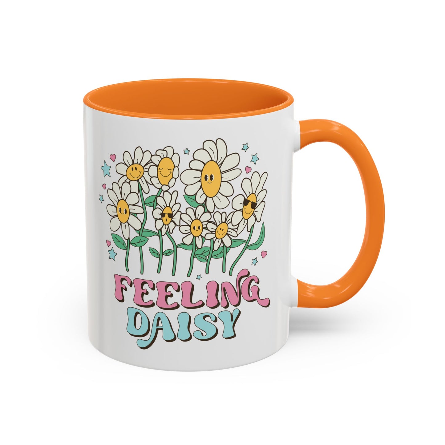 Feeling Daisy – Groovy Floral Accent Mug (11oz/15oz)
