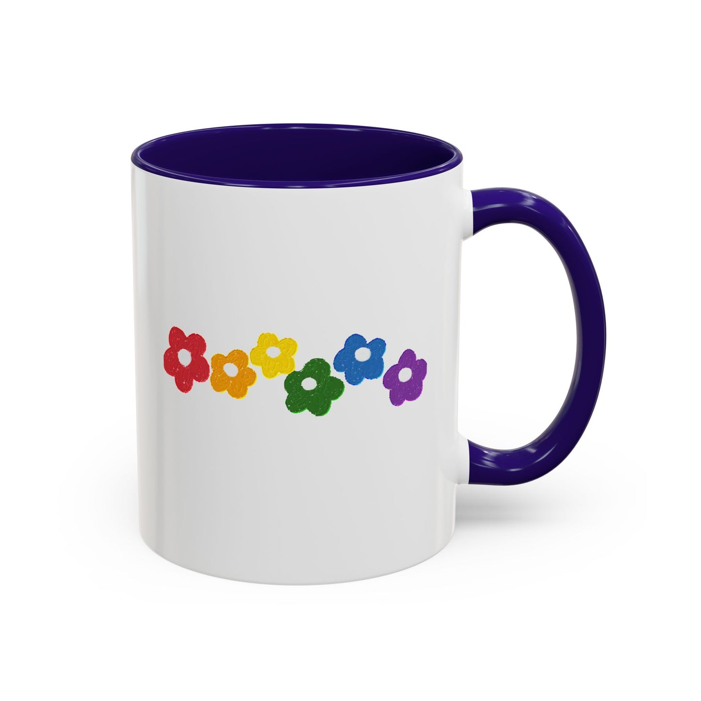Rainbow Flower Arc Ceramic Mug – 11oz, 15oz, 20oz