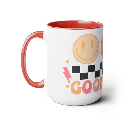Good Vibes Only Coffee Mug - 70s Psychedelic Retro | 15oz Accent