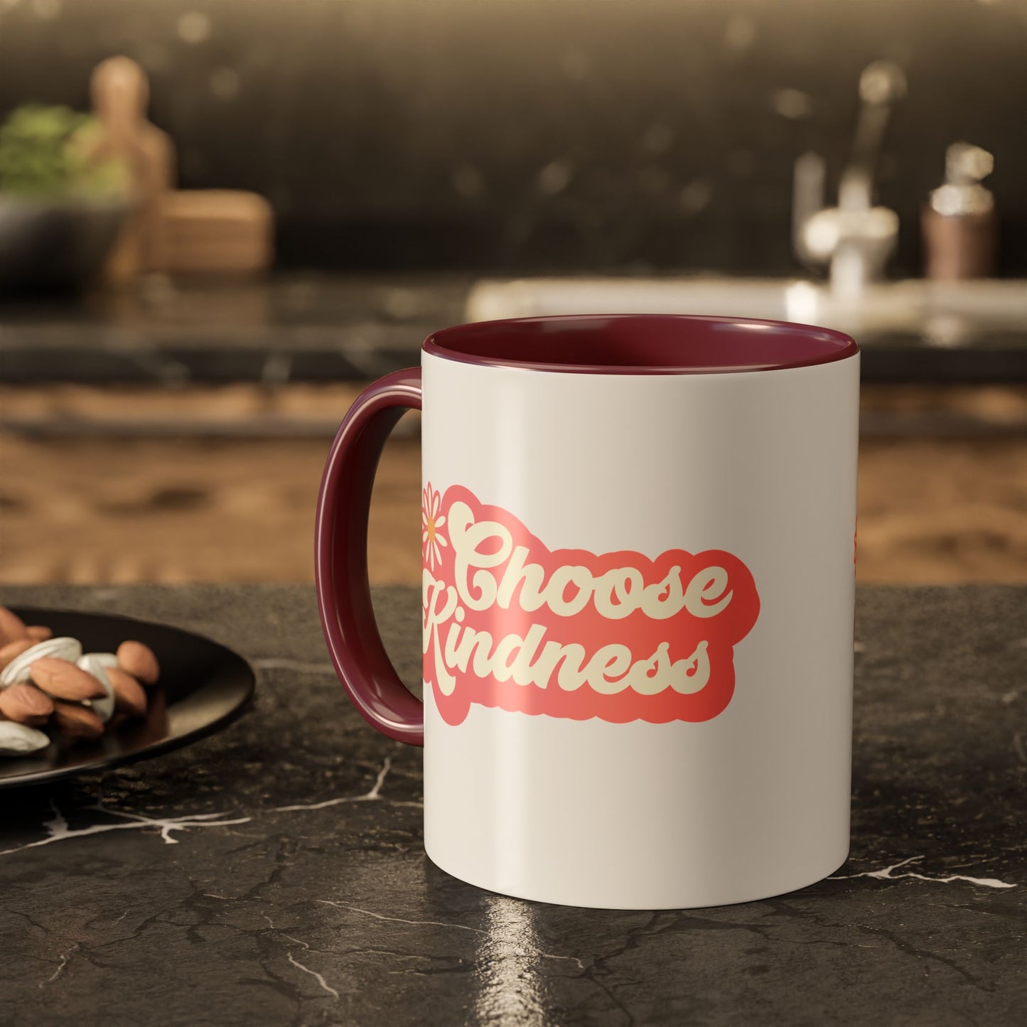 Choose Kindness Retro Accent Mug (11oz/15oz)