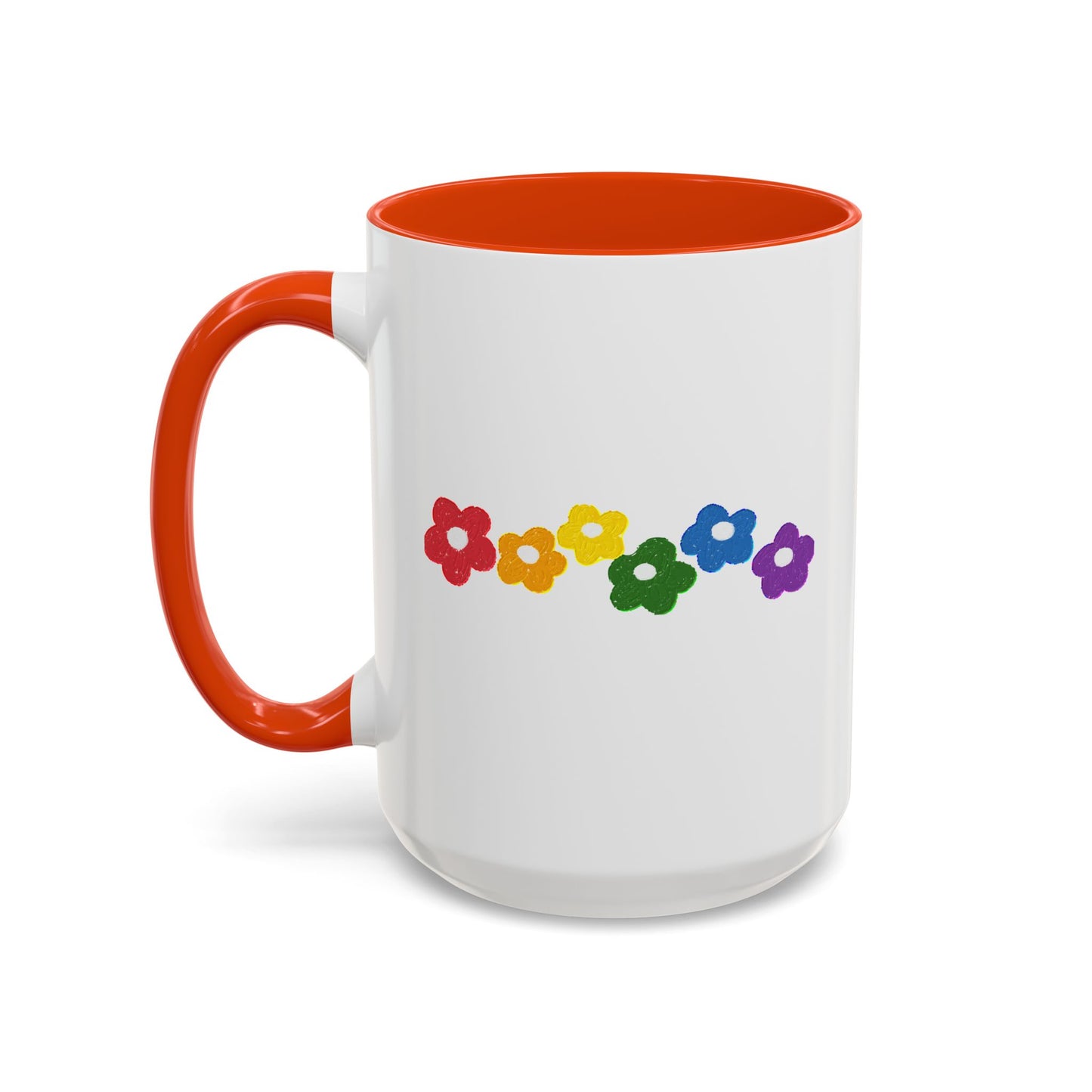 Rainbow Flower Arc Ceramic Mug – 11oz, 15oz, 20oz