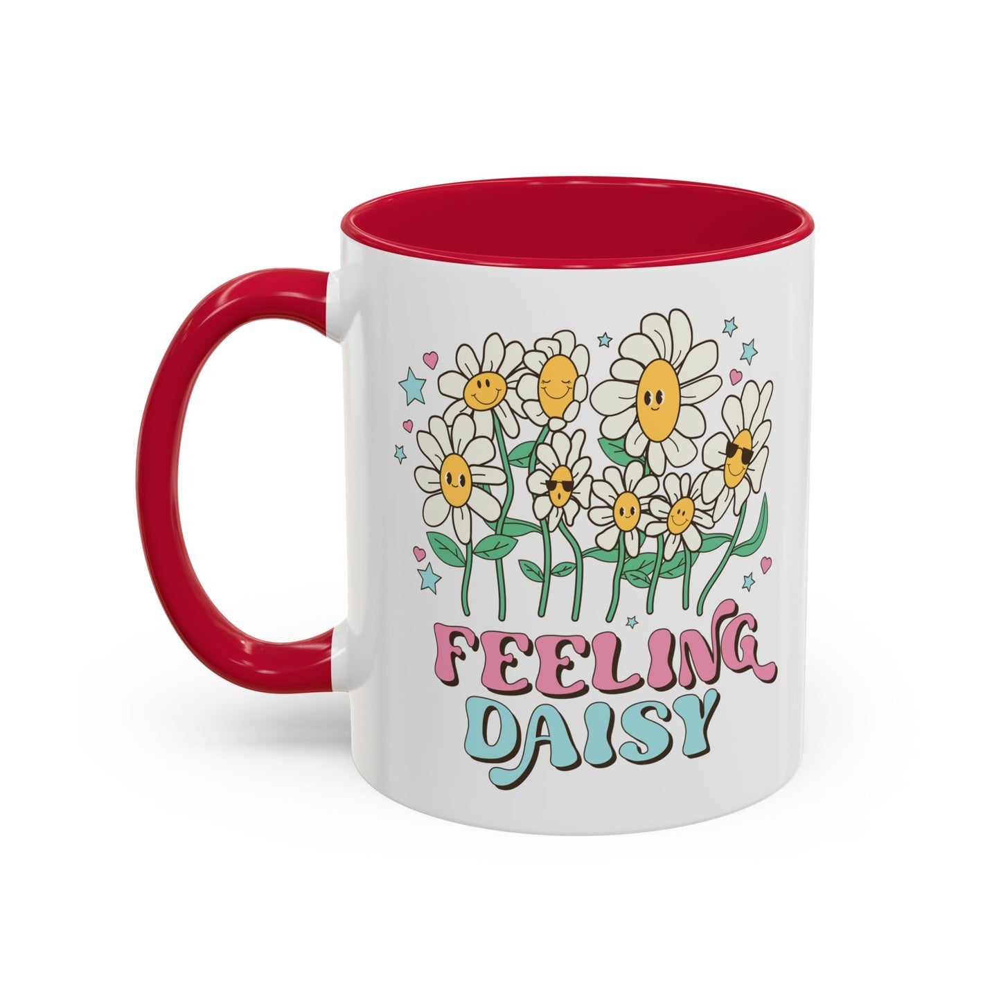 Feeling Daisy – Groovy Floral Accent Mug (11oz/15oz)