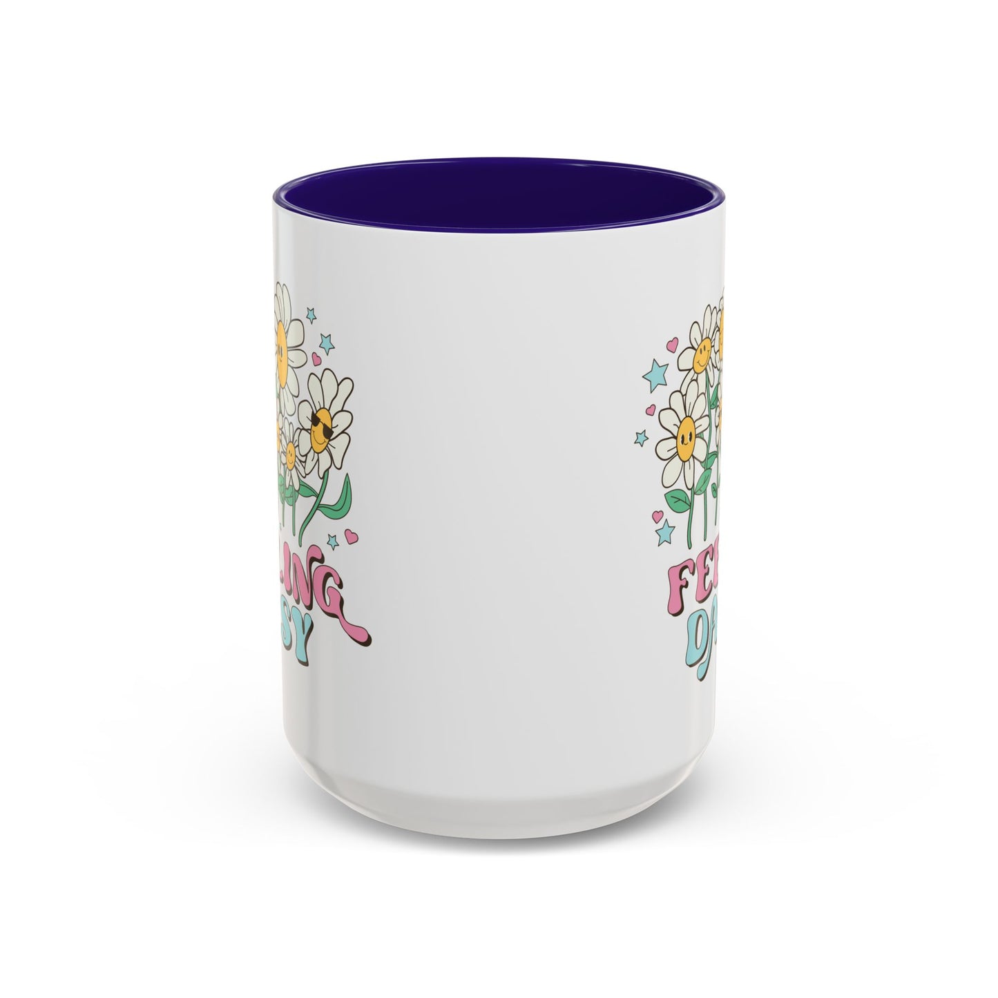Feeling Daisy – Groovy Floral Accent Mug (11oz/15oz)