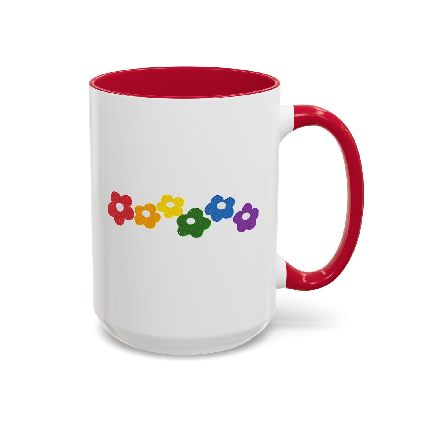 Rainbow Flower Arc Ceramic Mug – 11oz, 15oz, 20oz