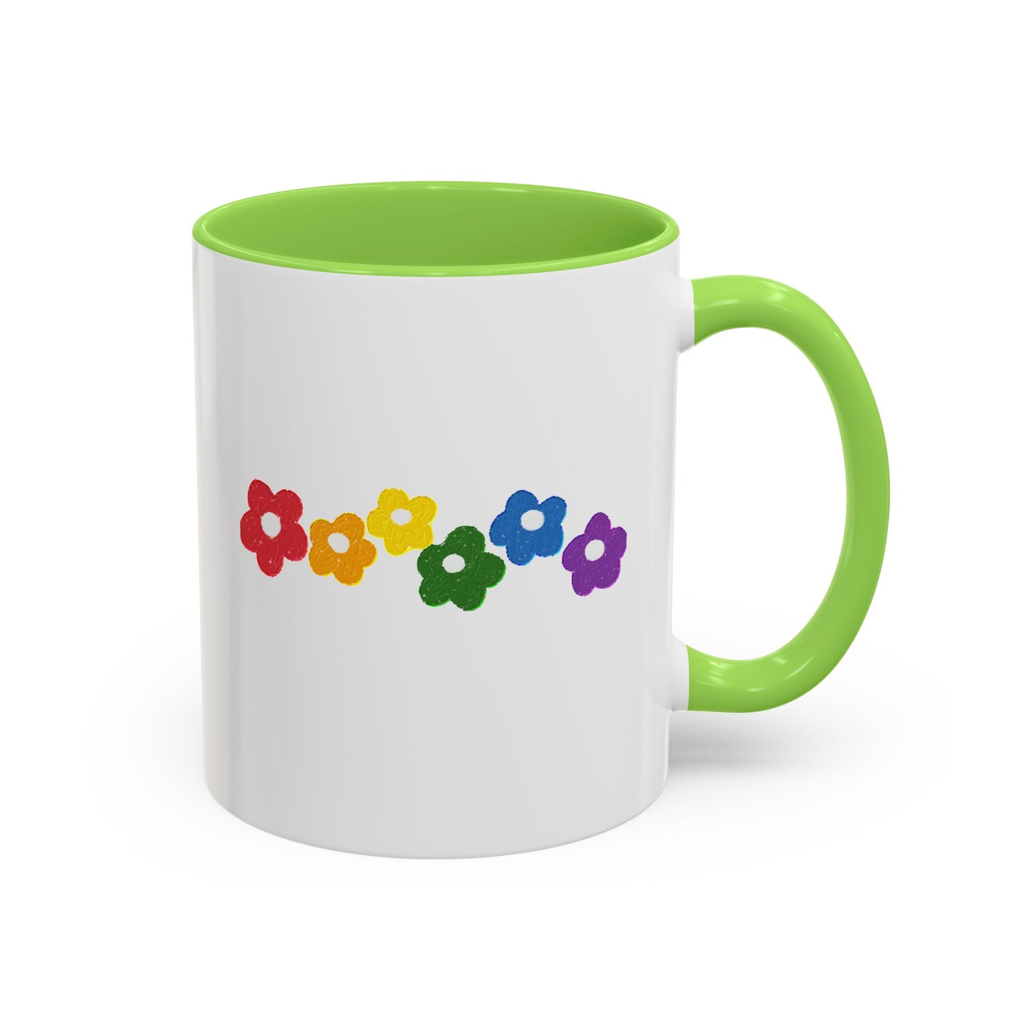 Rainbow Flower Arc Ceramic Mug – 11oz, 15oz, 20oz