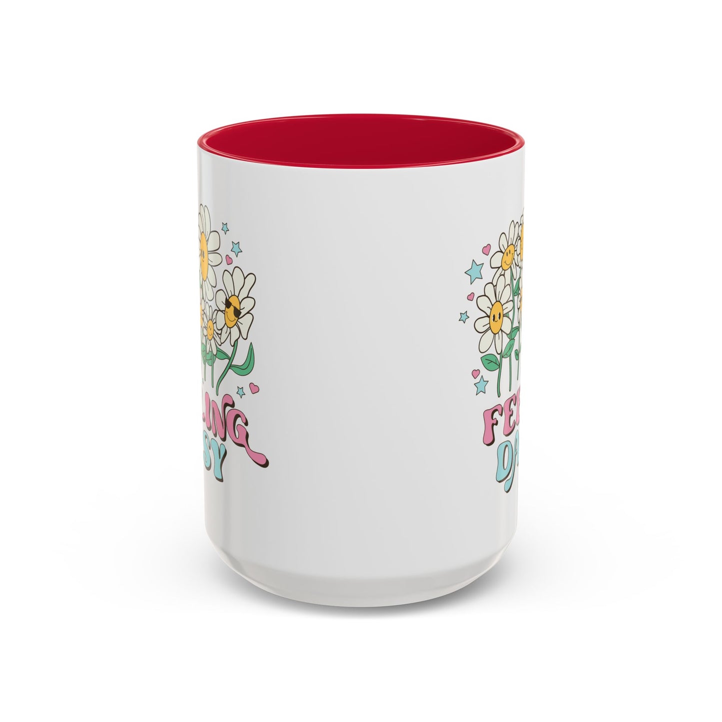 Feeling Daisy – Groovy Floral Accent Mug (11oz/15oz)